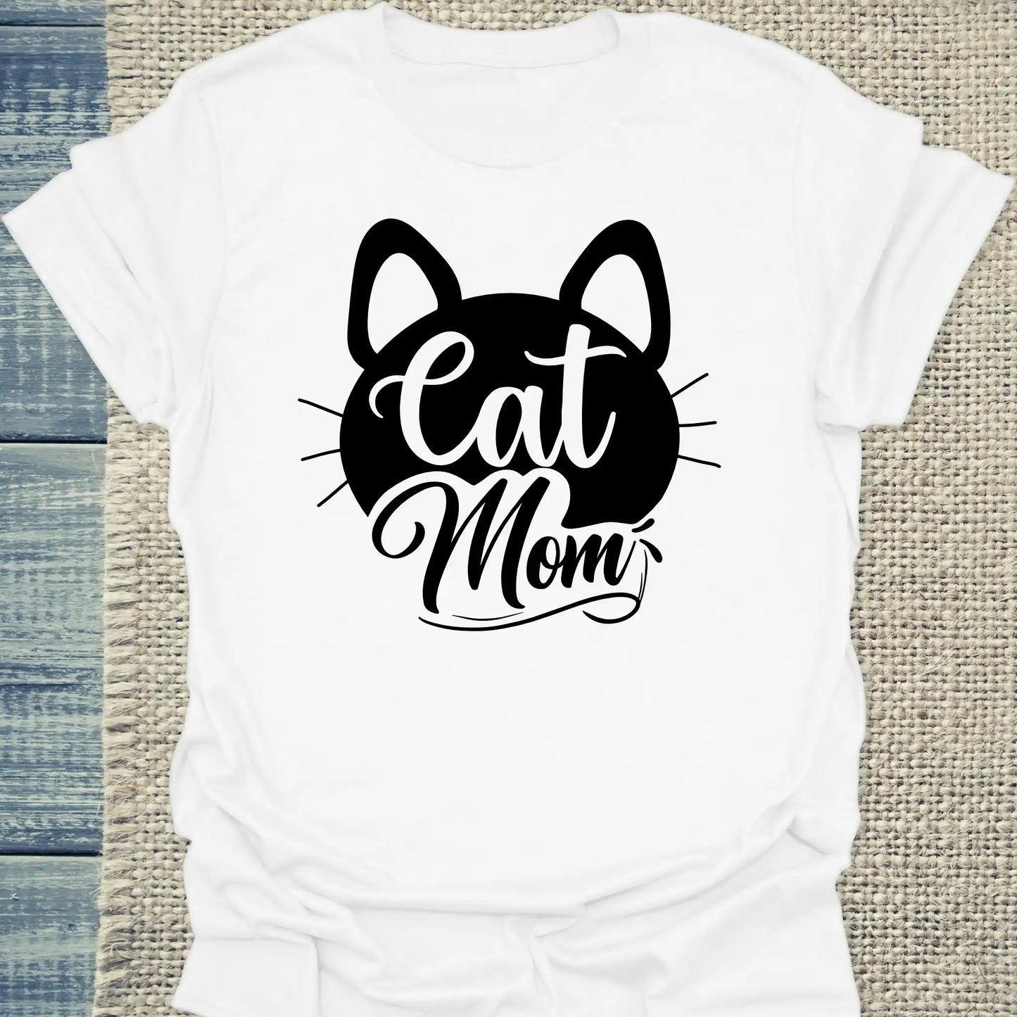 Weiß - Unisex Premium T-Shirt "Cat Mom schnurr" Baumwolle. In Schwarz, Weiß und Grau. S-3XL. Kaffee, Cat Lady