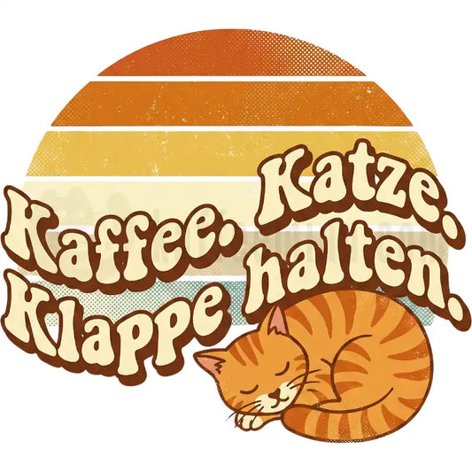 Design Vorschau Kaffee. Katze. Klappe halten.