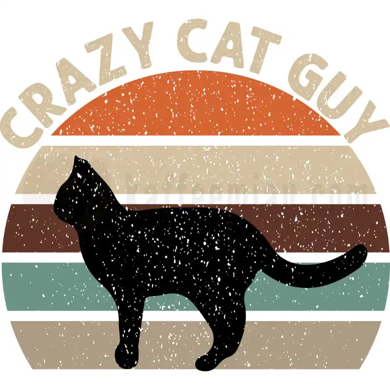 Design Vorschau Crazy Cat Guy - Retro