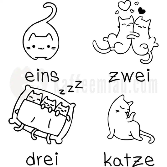 Design Vorschau eins zwei drei katze zzz