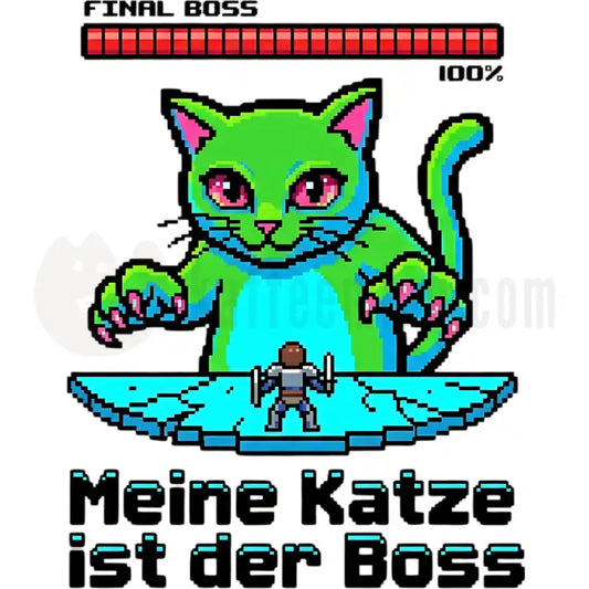 Design Vorschau Meine Katze ist der Boss - 8-bit