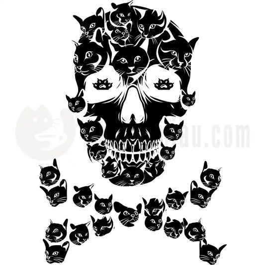 Design Vorschau Totenkopf Katze