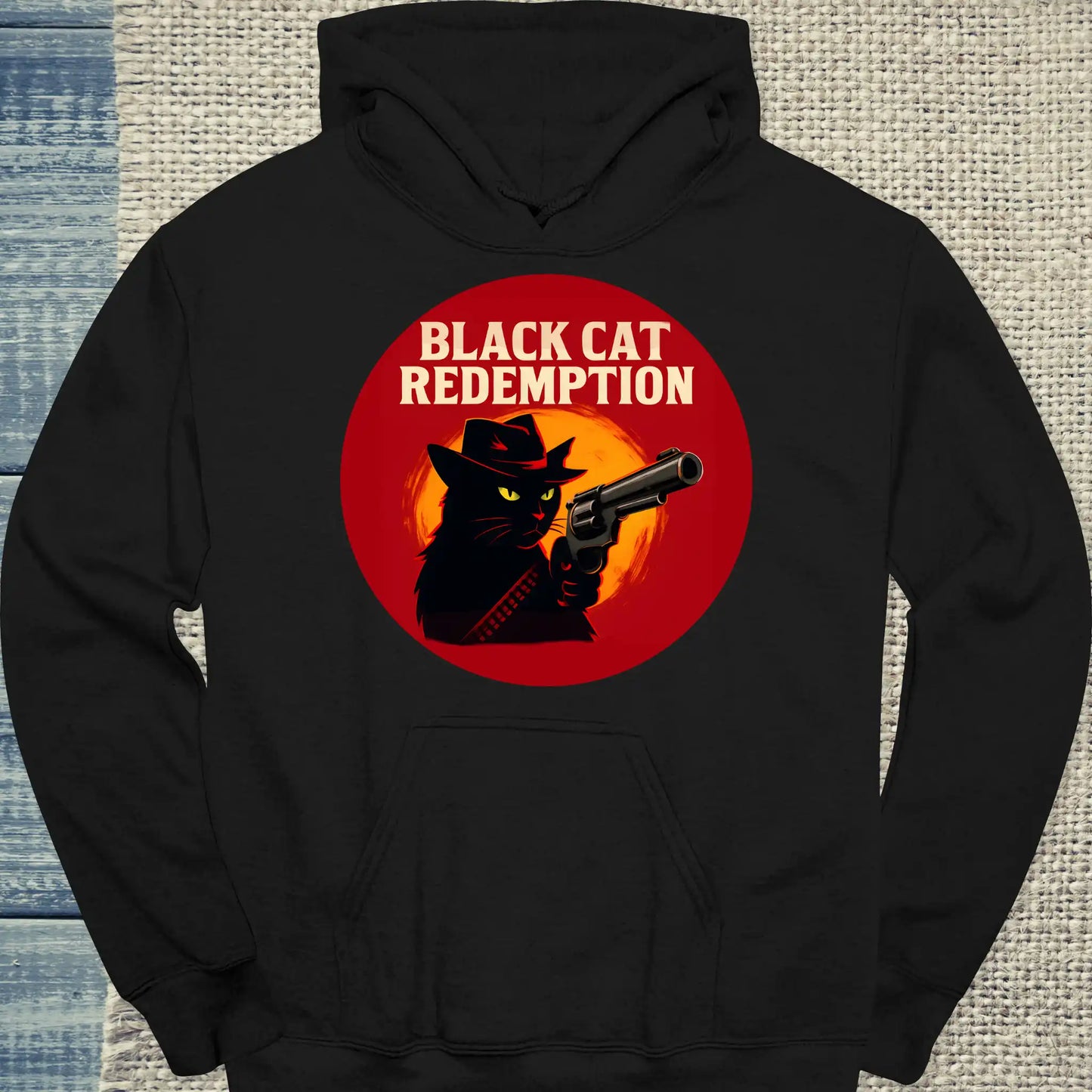 Hoodie - Black Cat Redemption - Unisex - Katze, Cat Guy Schwarz