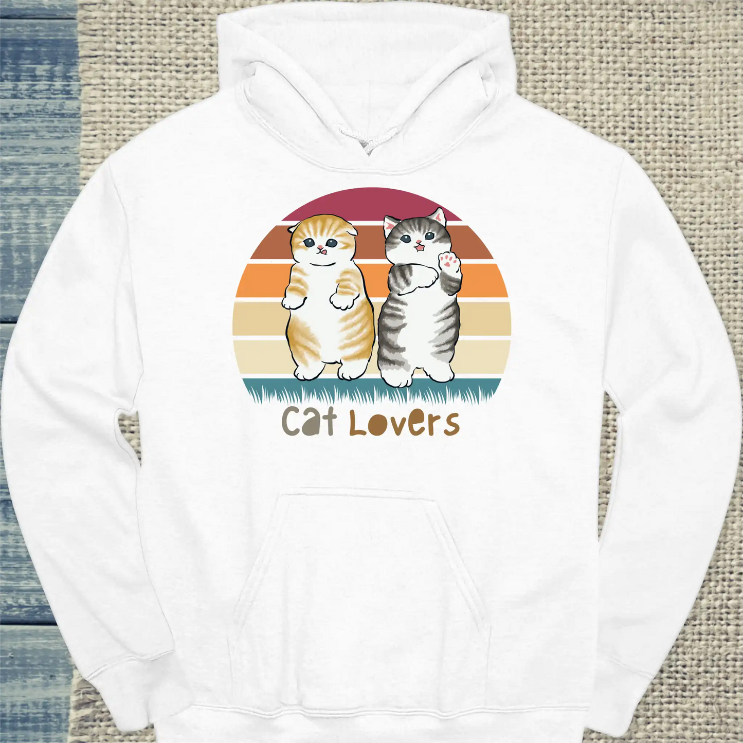 Hoodie - Cat lovers - Unisex - Katze Weiß