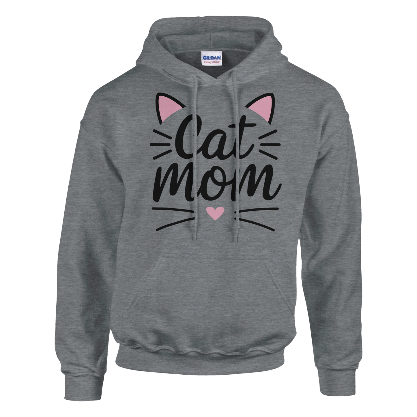 Hoodie - Cat Mom Pink - Unisex - Kaffee, Cat Lady Grau