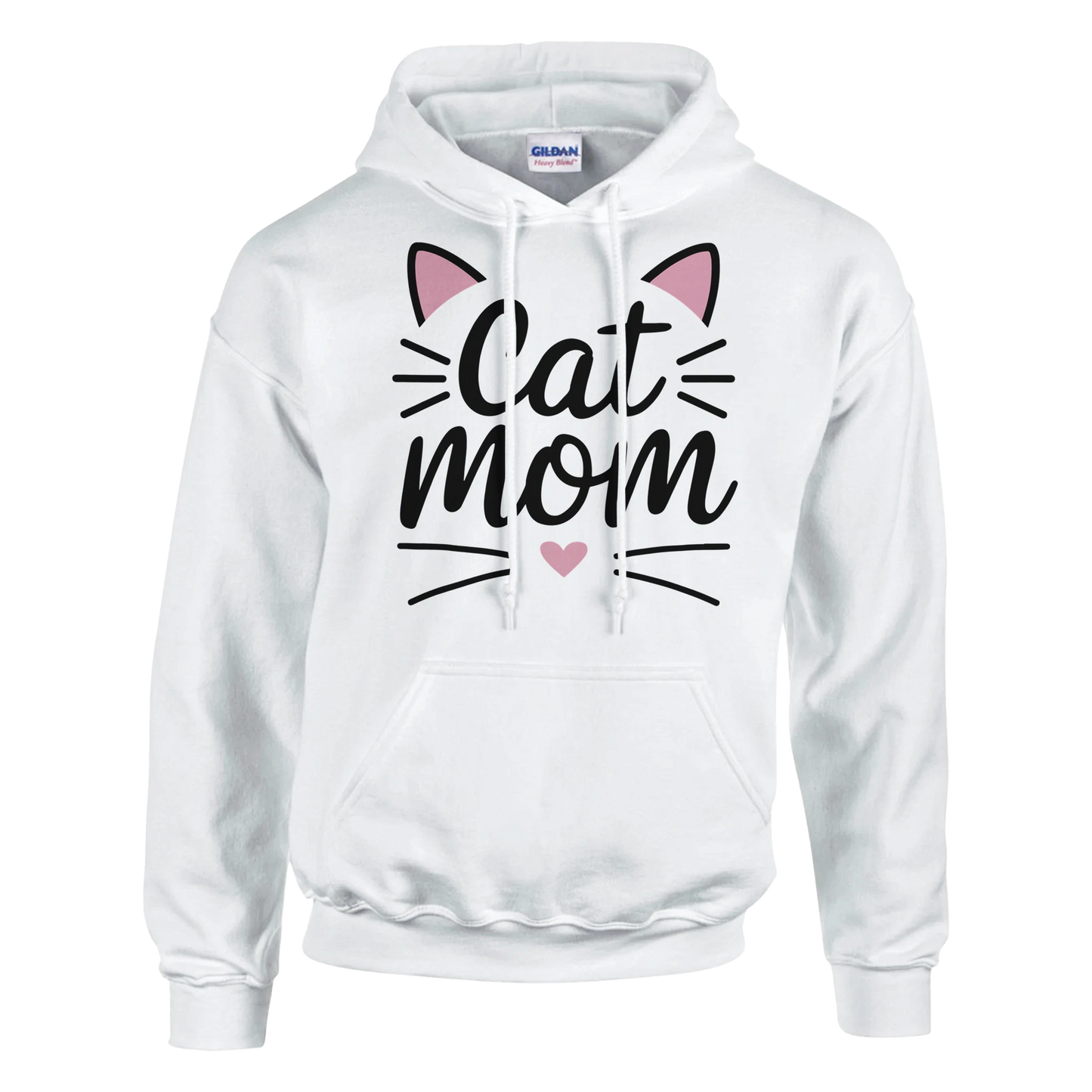 Hoodie - Cat Mom Pink - Unisex - Kaffee, Cat Lady Weiß