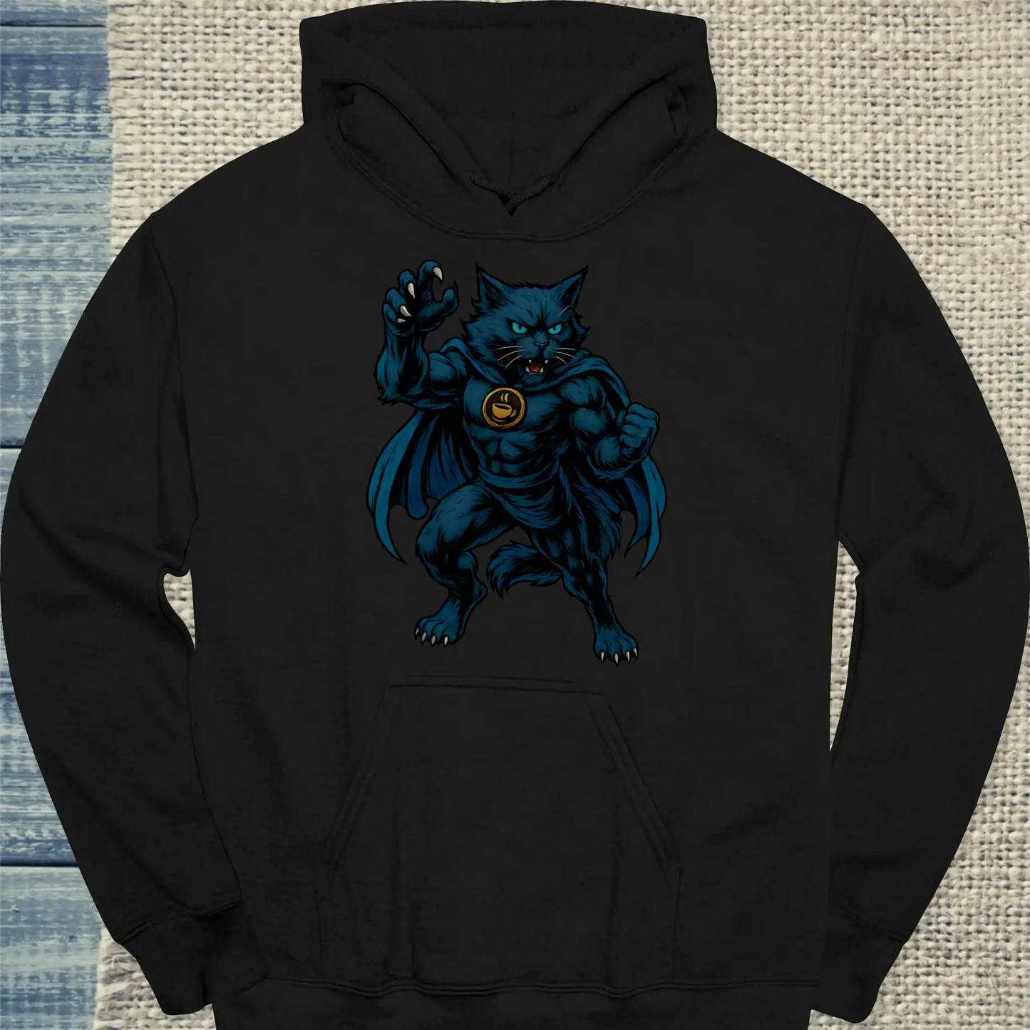 Hoodie - Cold Brew Shadow - Superpfoten - Unisex - Superpfoten Schwarz
