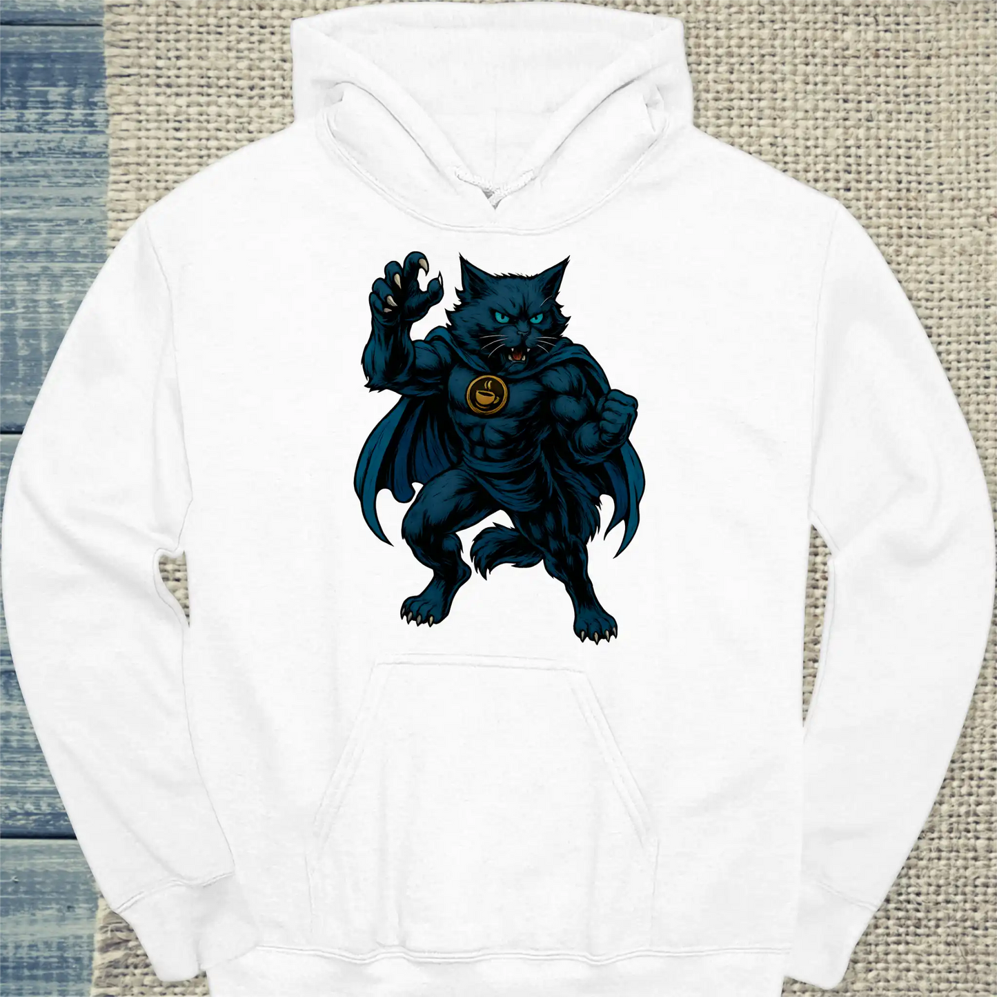 Hoodie - Cold Brew Shadow - Superpfoten - Unisex - Superpfoten Weiß
