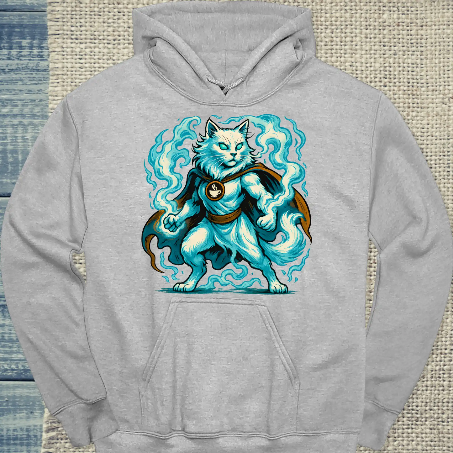 Hoodie - Decaf Phantom - Superpfoten - Unisex - Superpfoten Grau