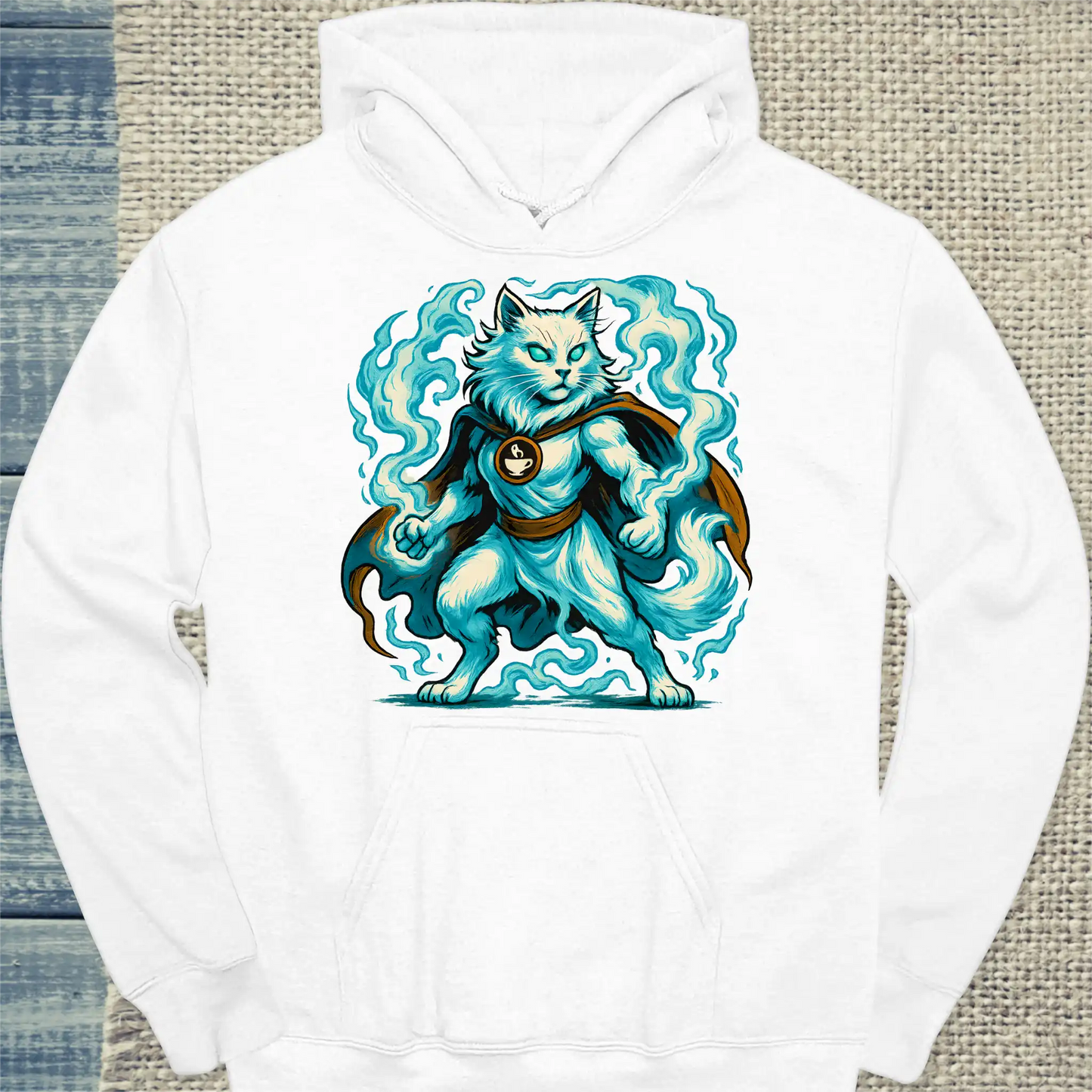 Hoodie - Decaf Phantom - Superpfoten - Unisex - Superpfoten Weiß