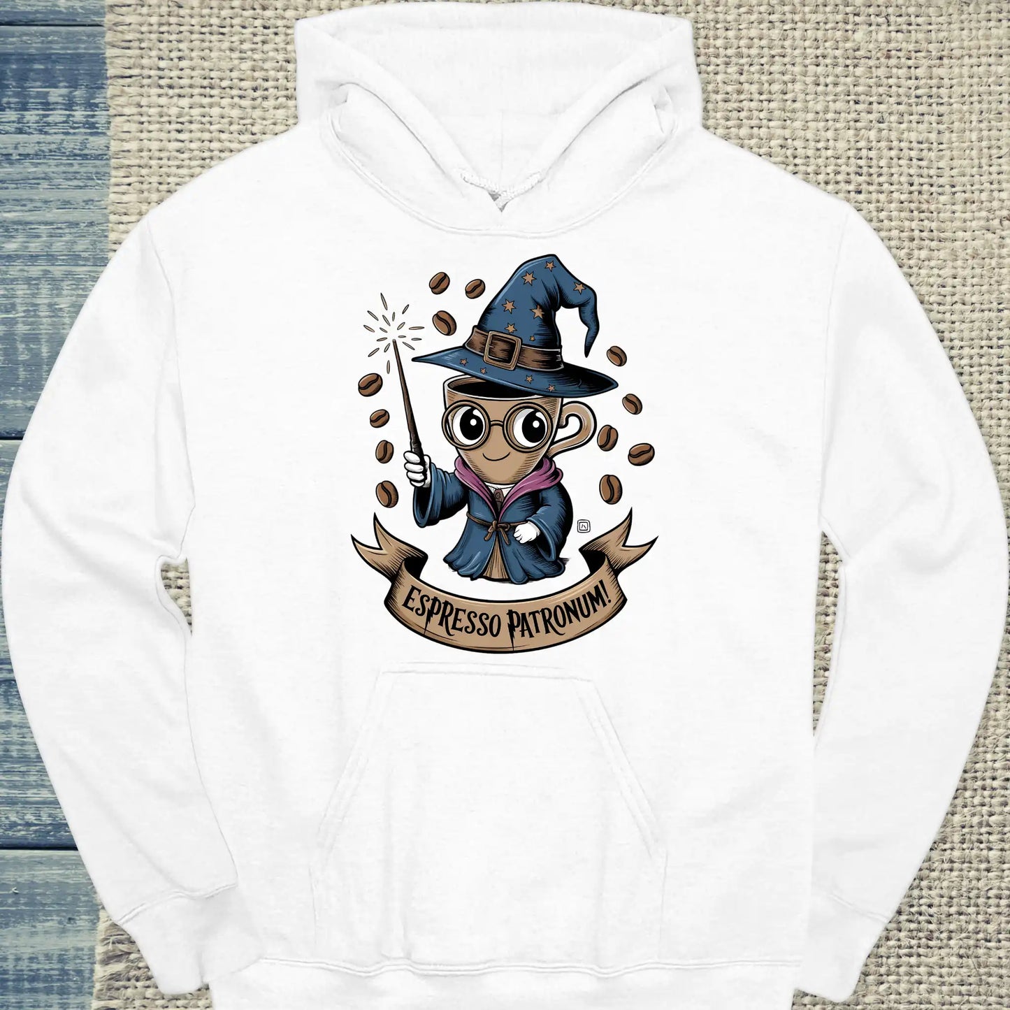 Hoodie - Espresso Patronum - Unisex - Kaffee Weiß