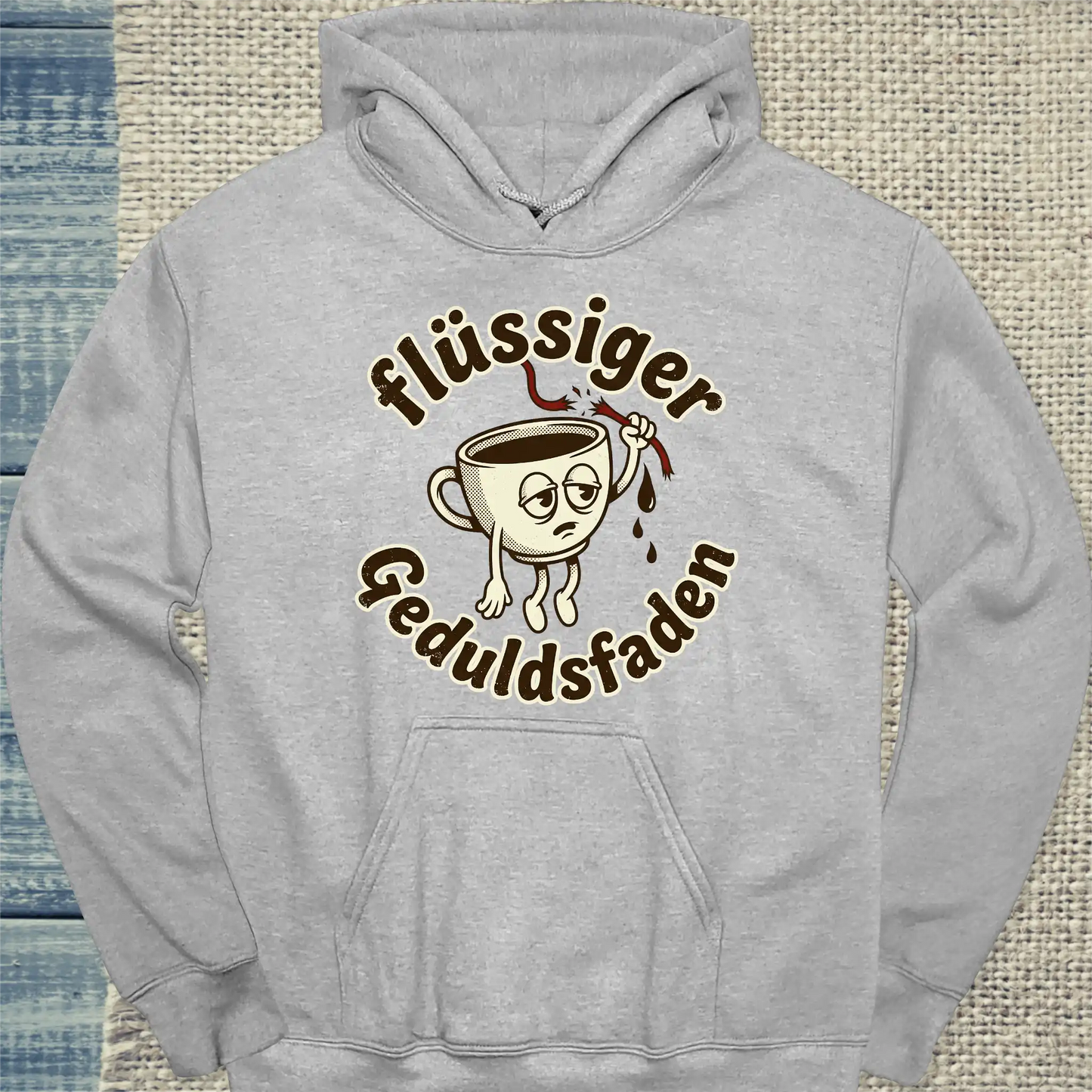 Hoodie - Flüssiger Geduldsfaden - Unisex - Kaffee Grau
