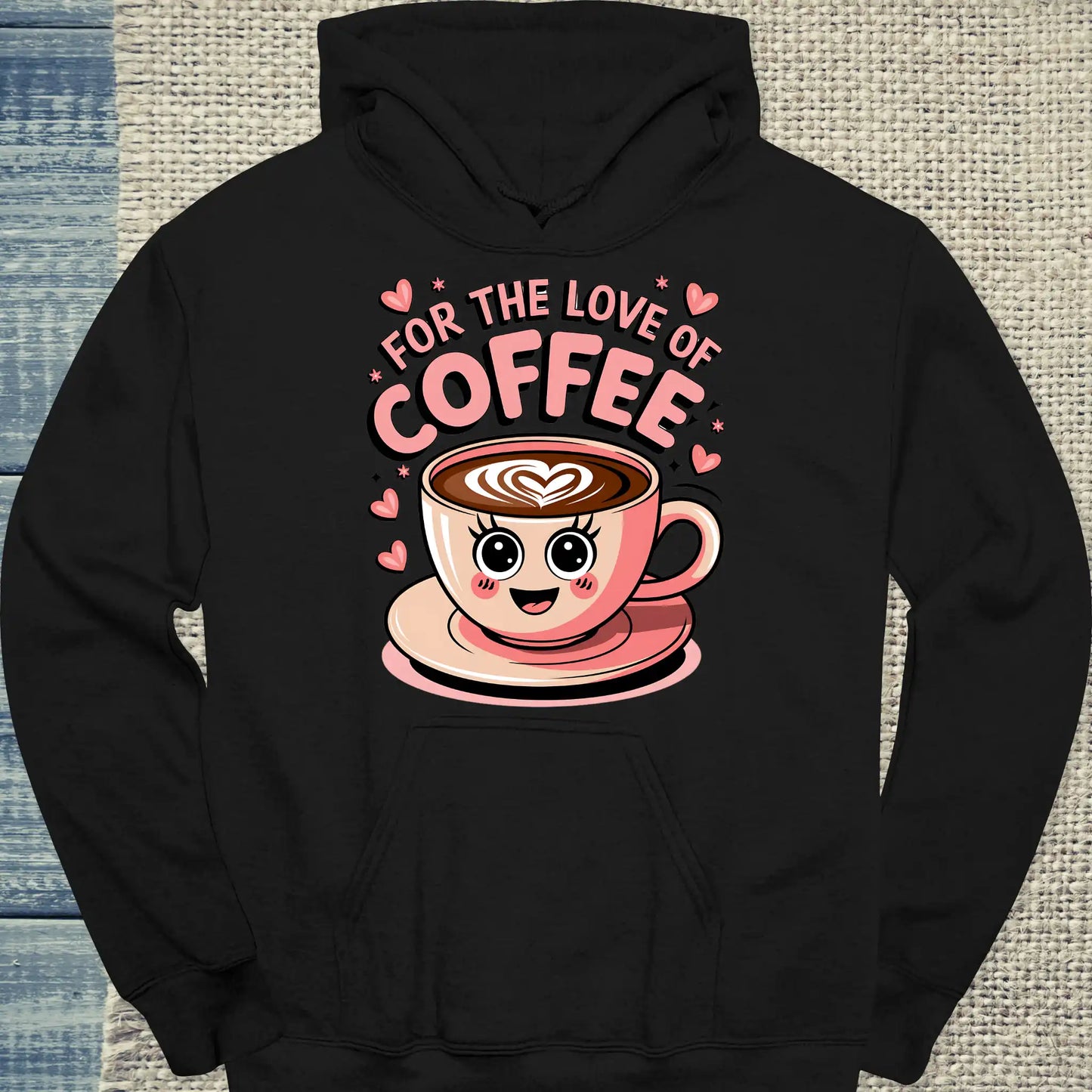 Hoodie - For the love of coffee - Unisex - Kaffee Schwarz