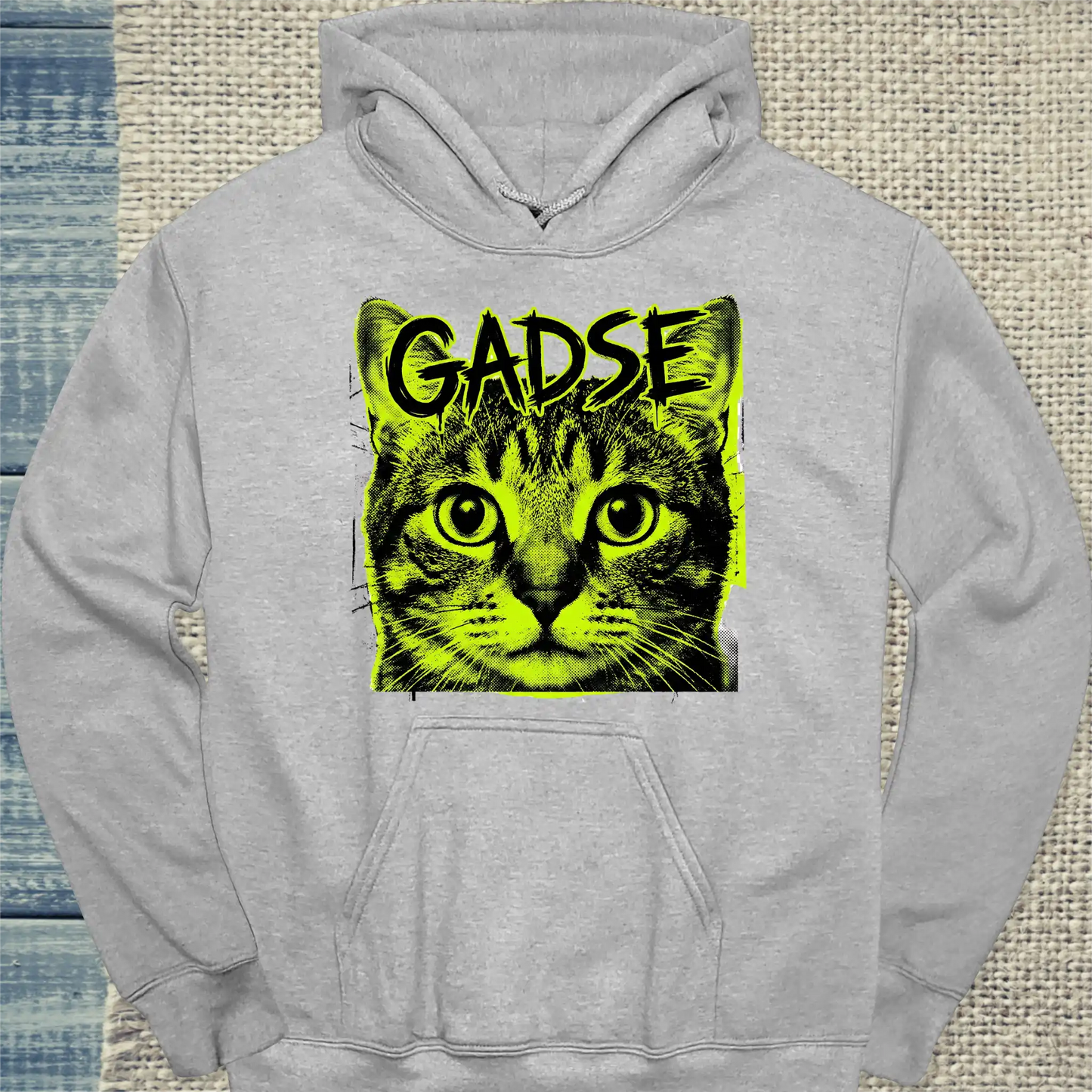 Hoodie - GADSE - Streetwear - Unisex - Katze Grau