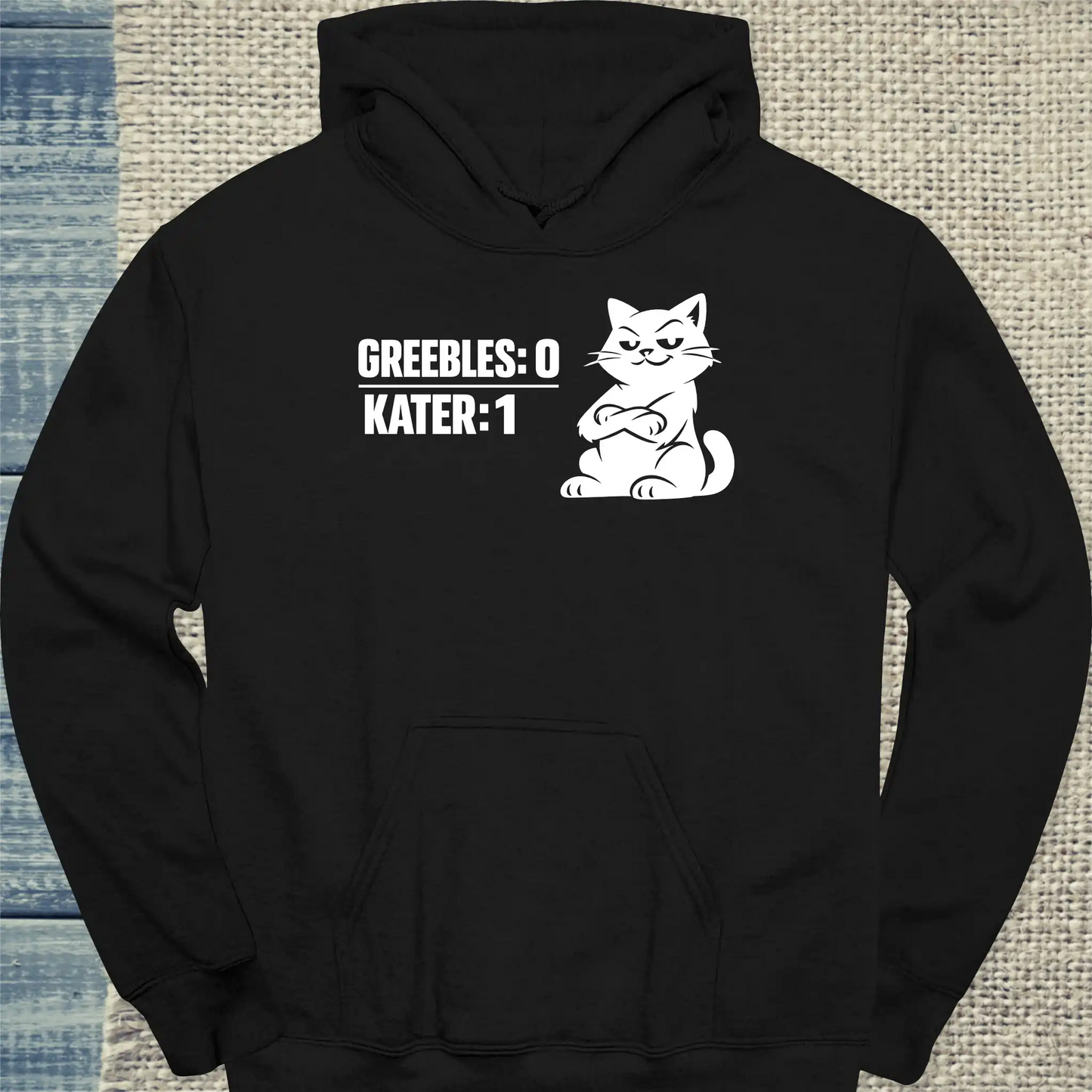 Hoodie - Greebles: 0 - Kater: 1 - Unisex - Katze Schwarz