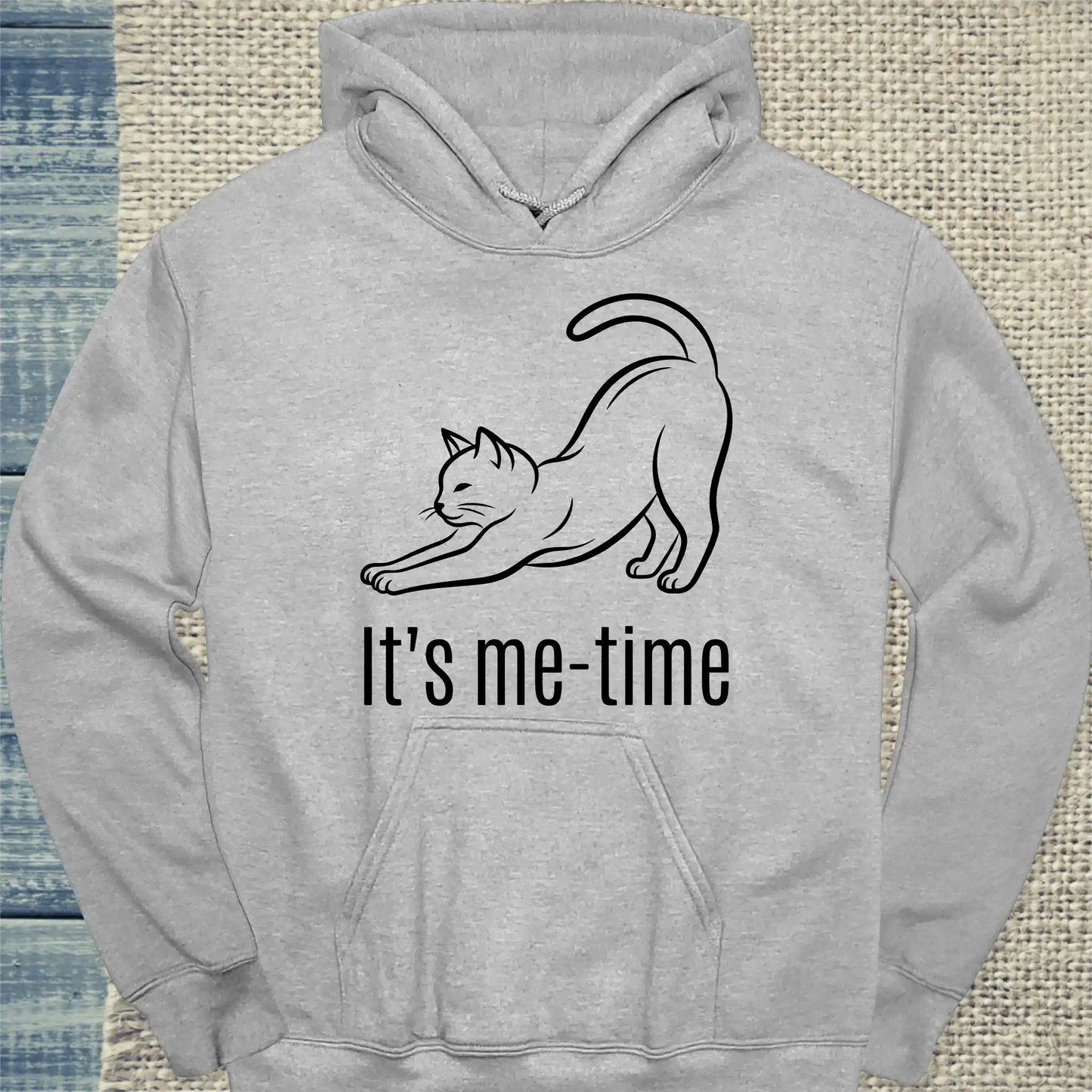 Hoodie - It's me-time - Unisex - Katze Grau