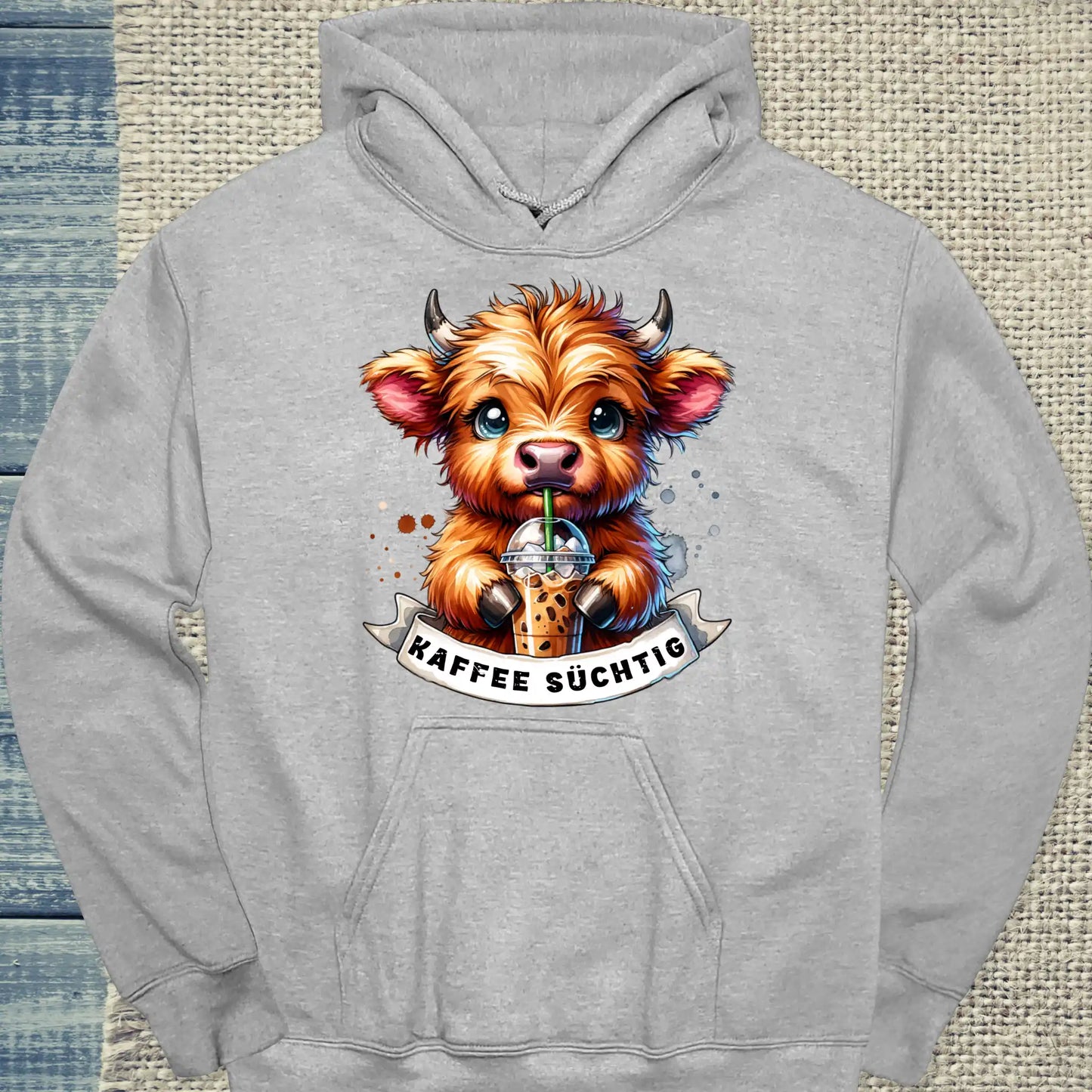 Hoodie - Kaffee süchtig - Unisex - Kaffee Grau