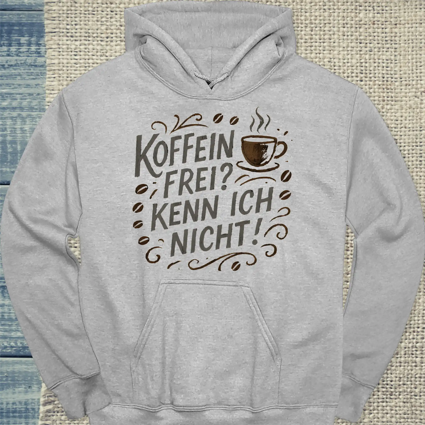 Hoodie - Koffeinfrei? Kenn ich nicht! Kreide - Unisex - Kaffee Grau