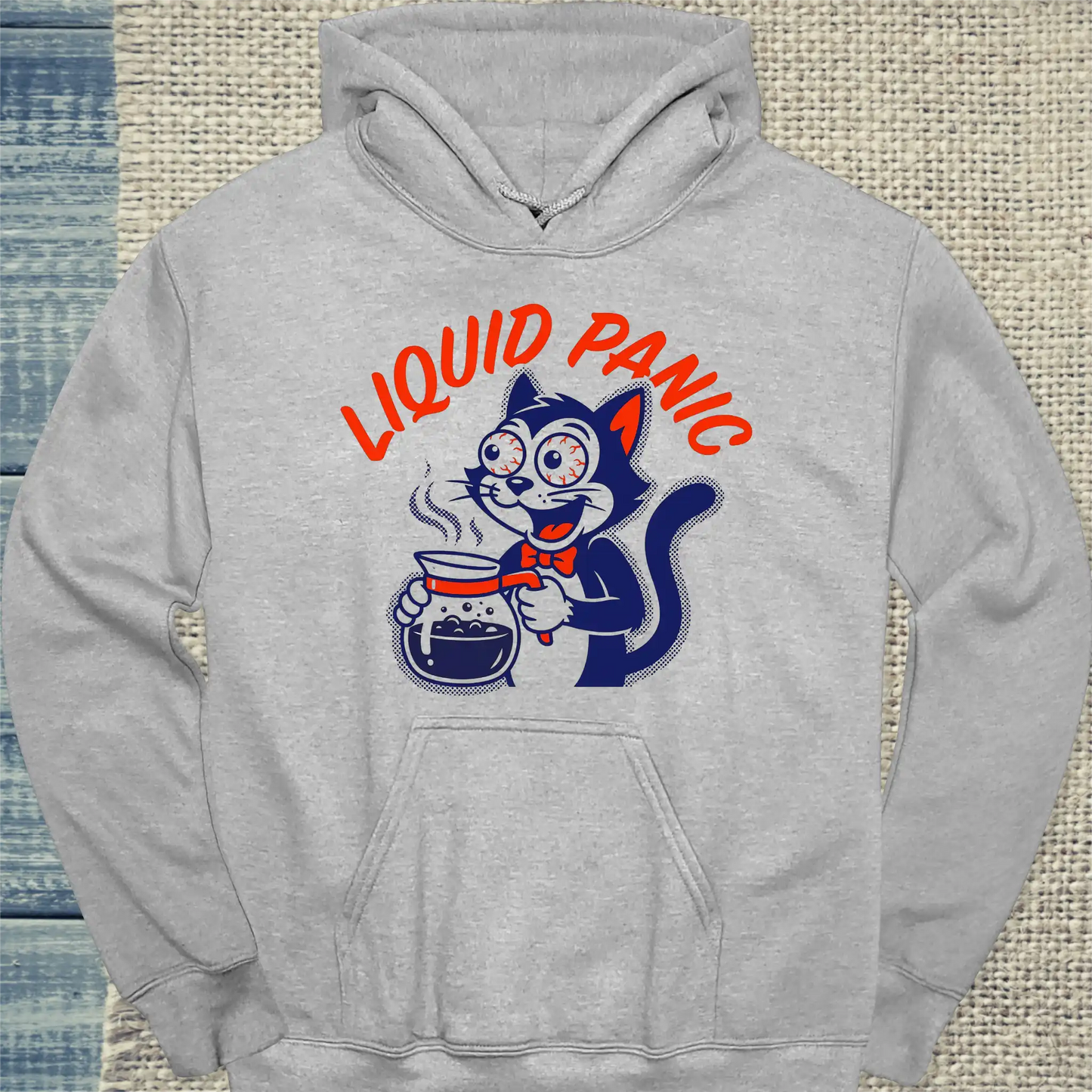 Hoodie - Liquid Panic - Unisex - Katze & Kaffee