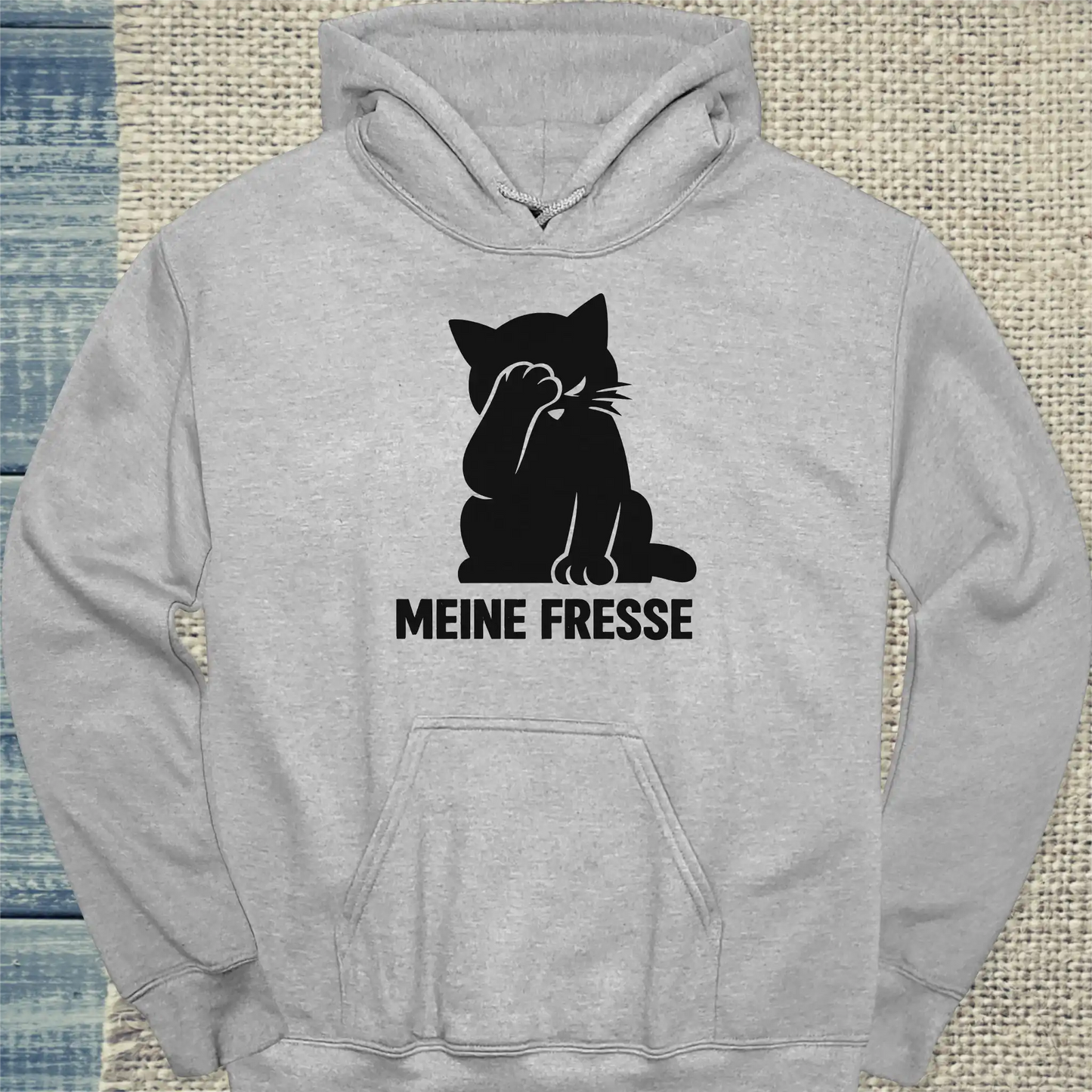 Hoodie - Meine Fresse - Unisex - Katze Grau