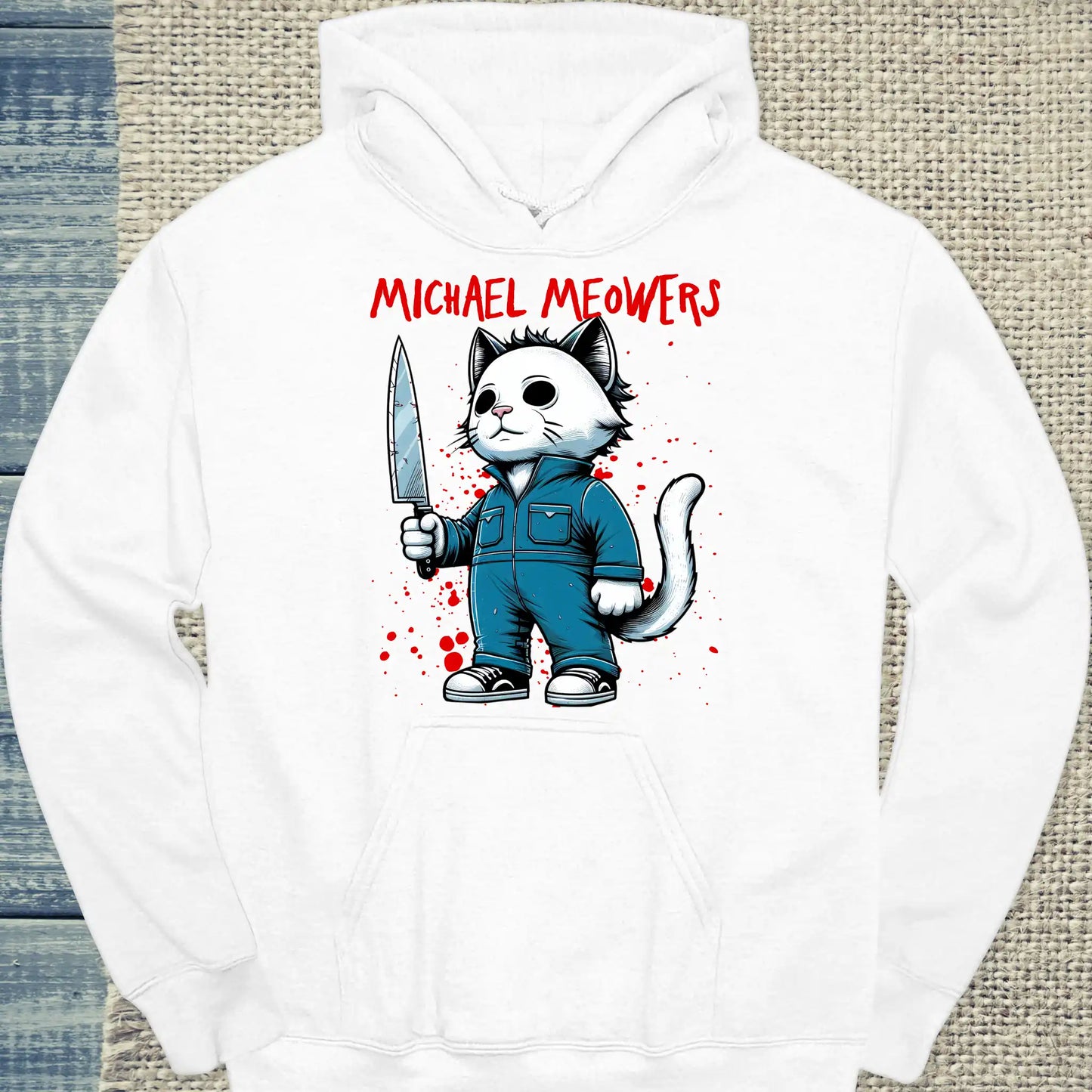 Hoodie - Michael Meowers - Unisex - Katze, Cat Guy Weiß
