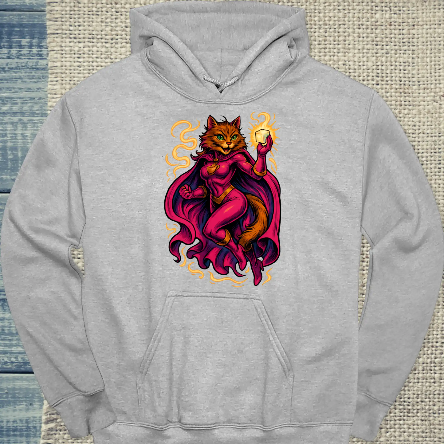 Hoodie - Miss Sweet - Superpfoten - Unisex - Superpfoten Grau