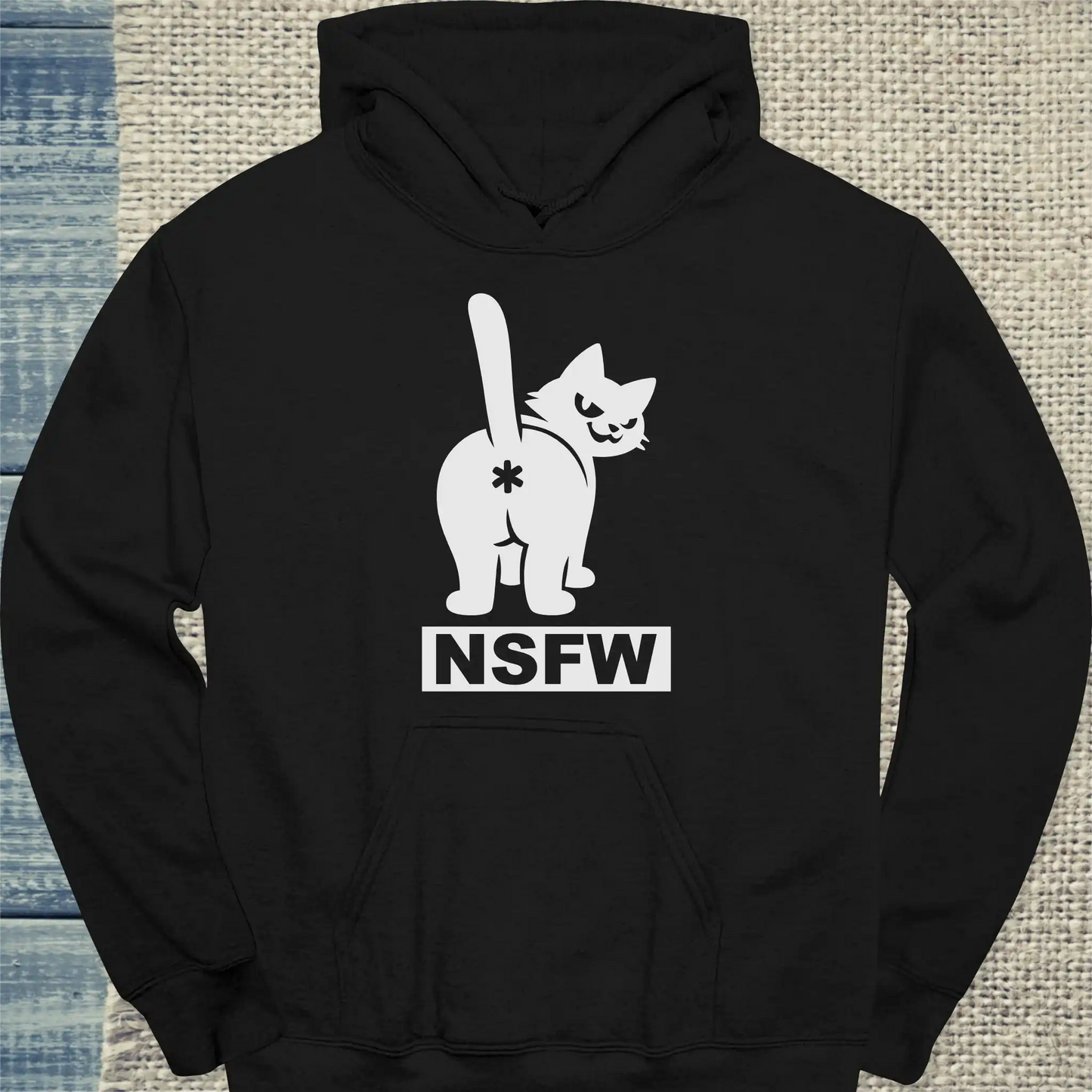 Hoodie - NSFW - Unisex - Katze Schwarz