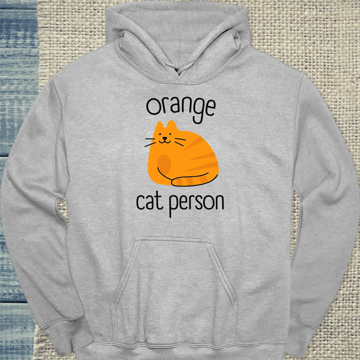 Hoodie - Orange Cat Person - Unisex - Katze, Orange Grau