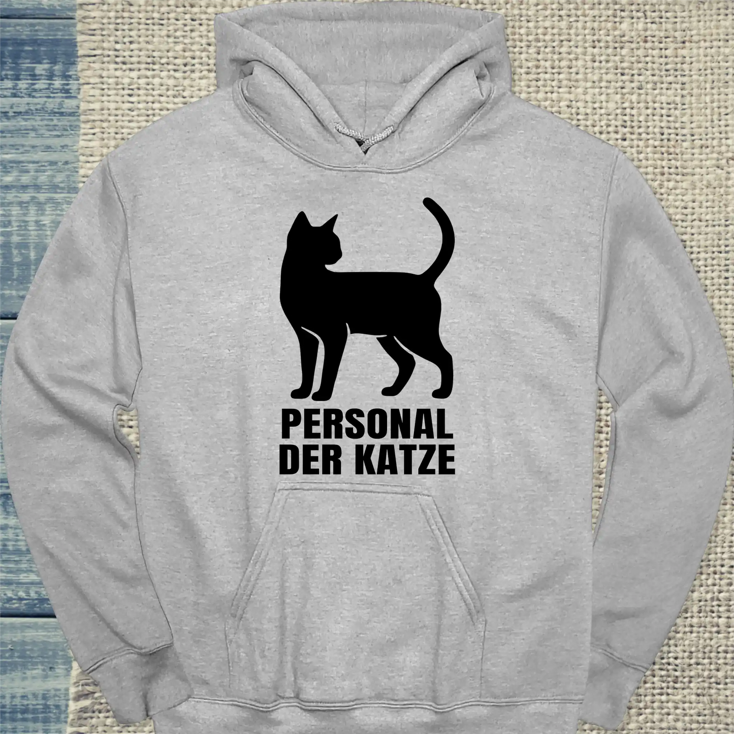 Hoodie - Personal der Katze - Unisex - Katze Grau