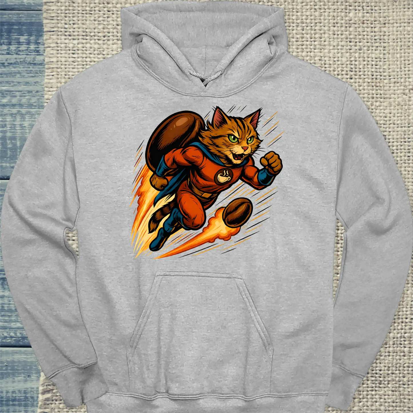 Hoodie - Ristretto Rocket - Superpfoten - Unisex - Superpfoten Grau