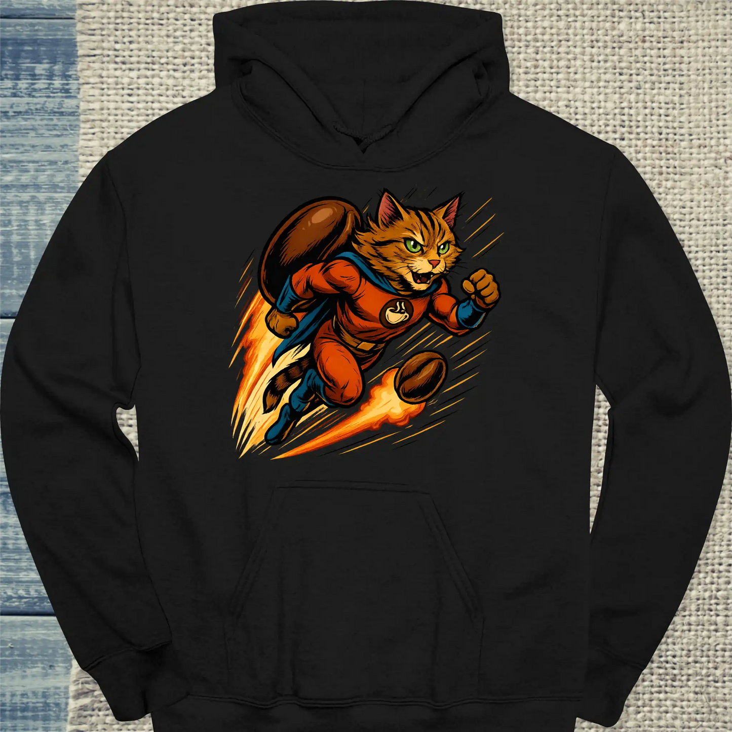 Hoodie - Ristretto Rocket - Superpfoten - Unisex - Superpfoten Schwarz
