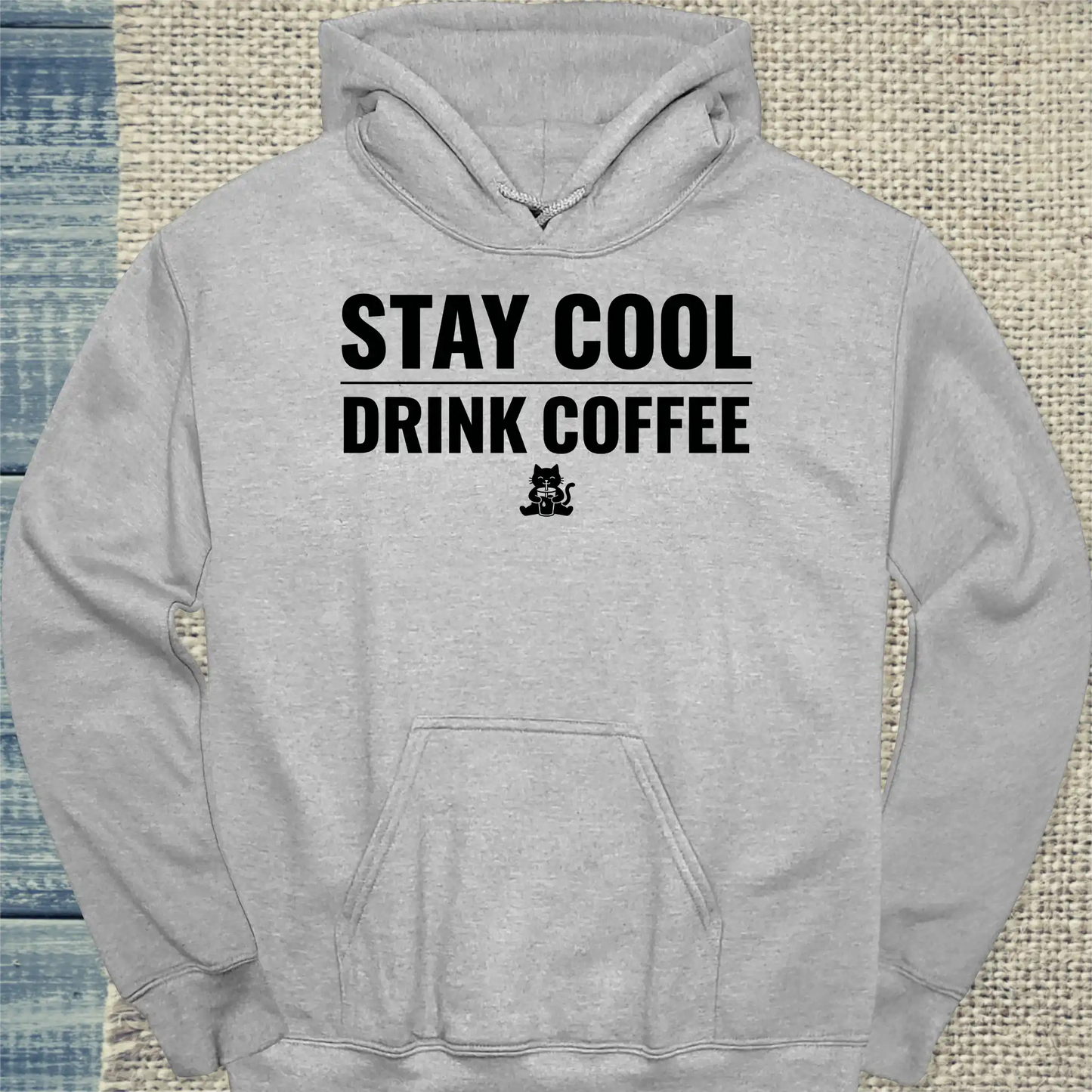 Hoodie - Stay Cool - Unisex - Kaffee, Sommer Grau