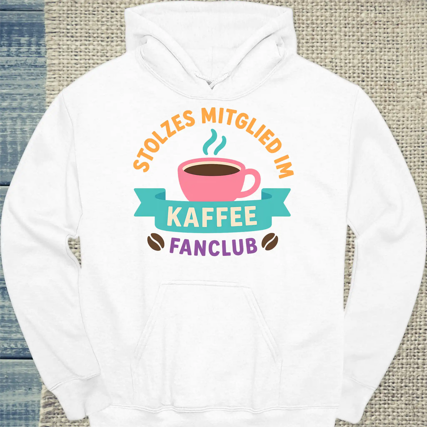 Hoodie - Stolzes Mitglied im Kaffee-Fanclub - Unisex - Kaffee Weiß