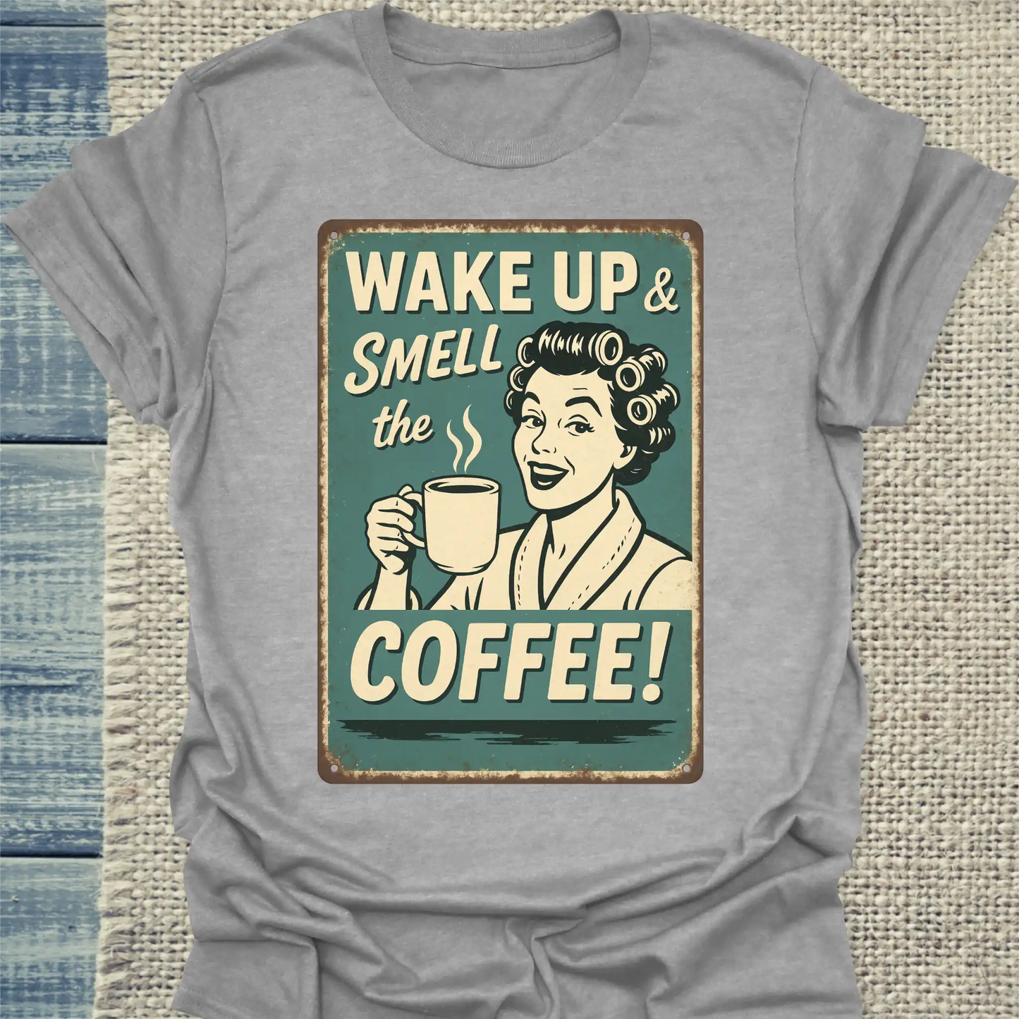 T-Shirt - Coffee - You can sleep when you're dead - Unisex - Kaffee, Retro Grau