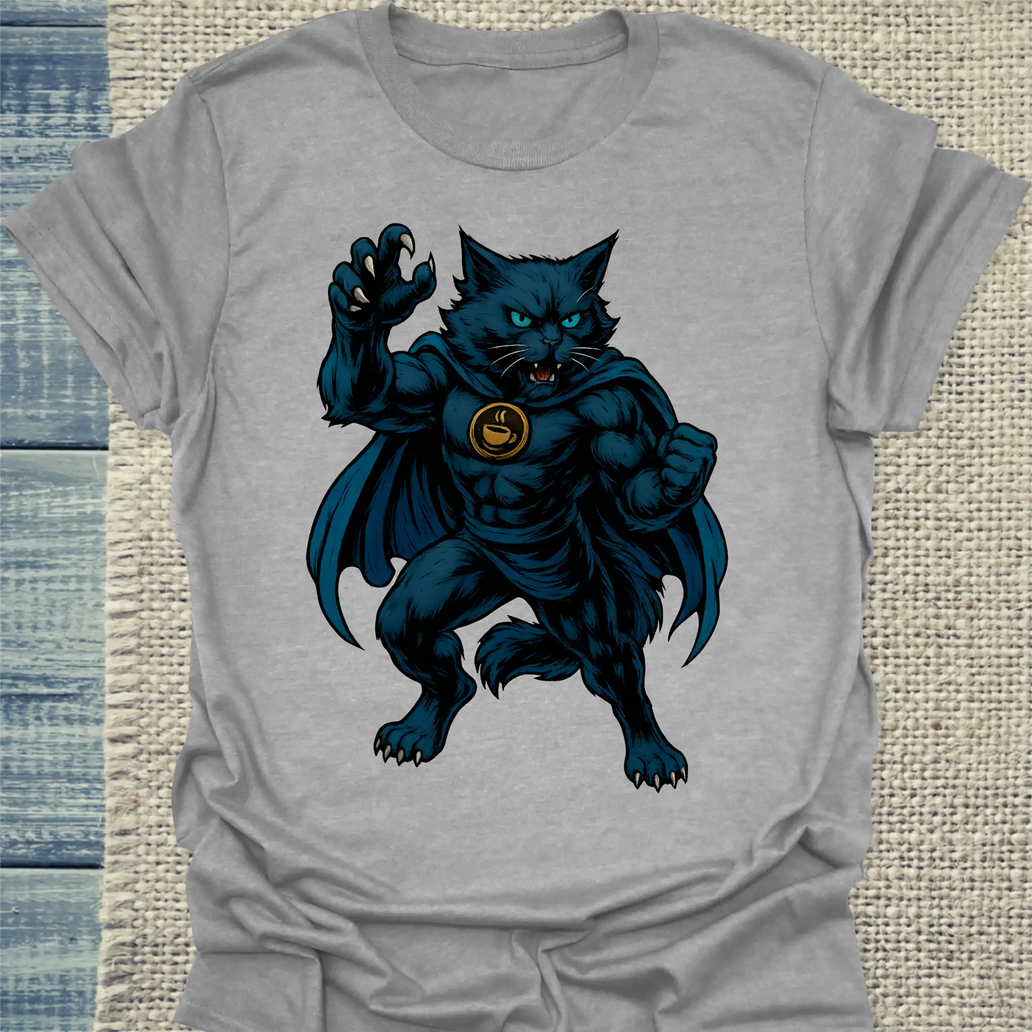 T-Shirt - Cold Brew Shadow - Superpfoten - Unisex - Superpfoten Grau