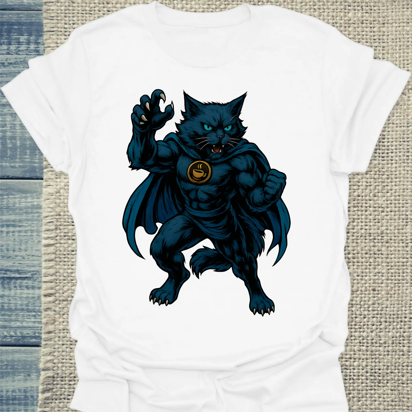 T-Shirt - Cold Brew Shadow - Superpfoten - Unisex - Superpfoten Weiß