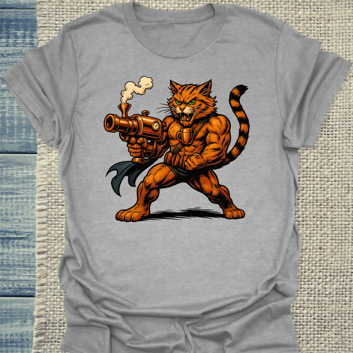 T-Shirt - Der Bohnenheld - Superpfoten - Unisex - Superpfoten Grau
