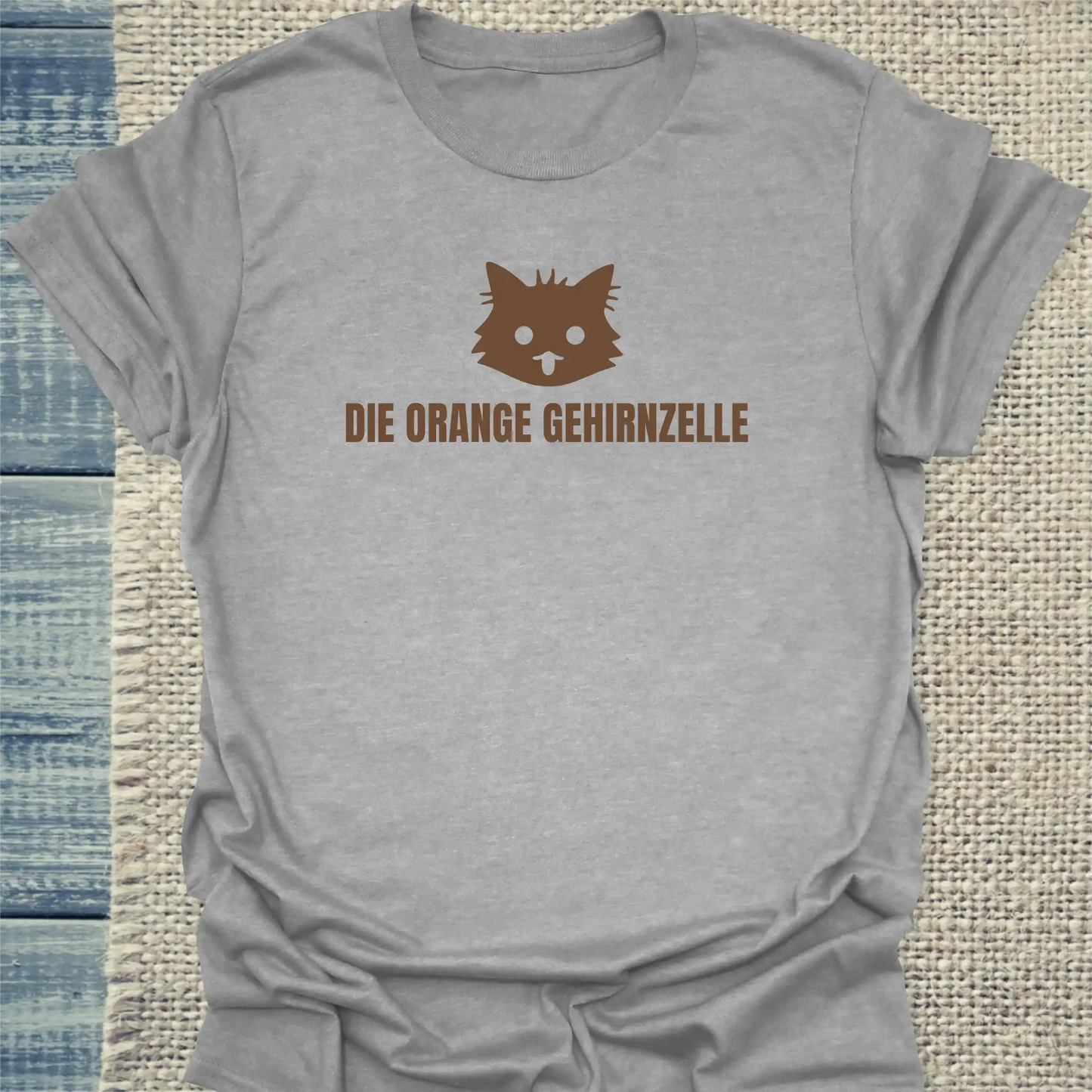 T-Shirt - Die Orange Gehirnzelle - Unisex - Katze Grau