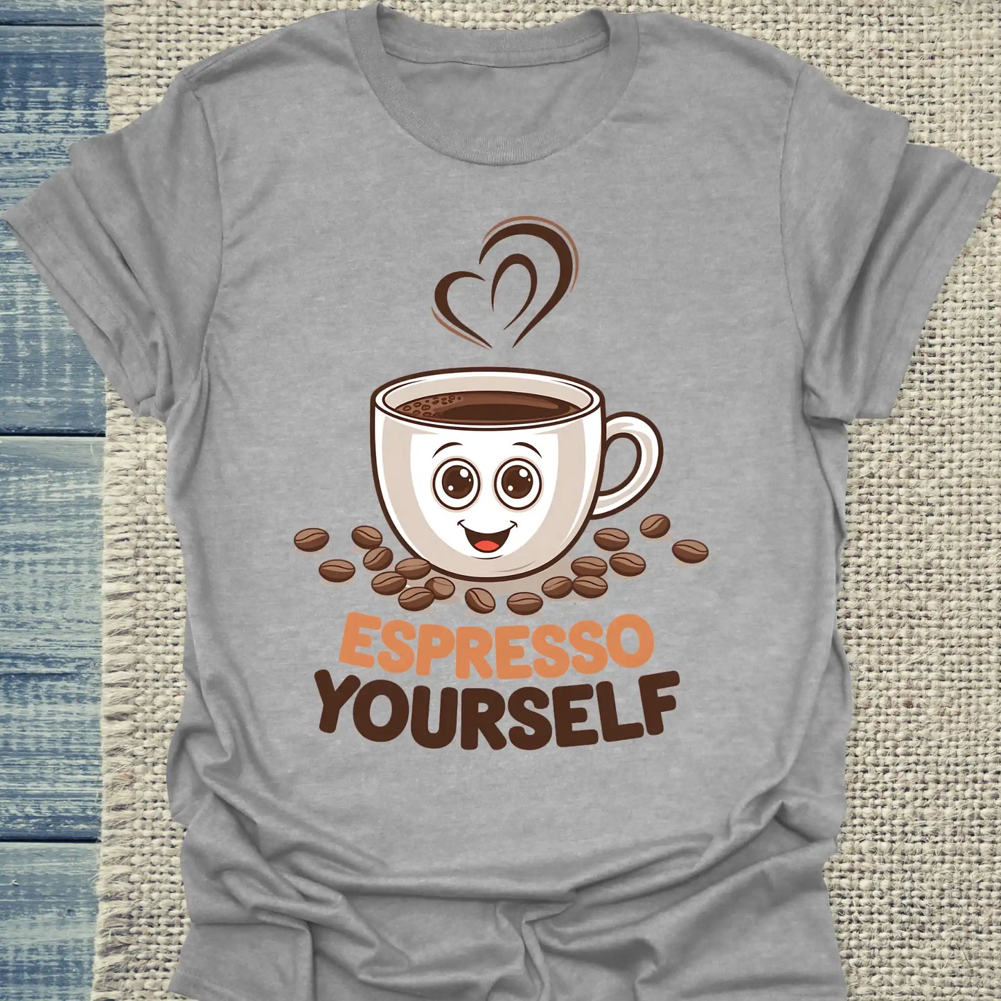 T-Shirt - Espresso Yourselfe - Unisex - Kaffee Grau