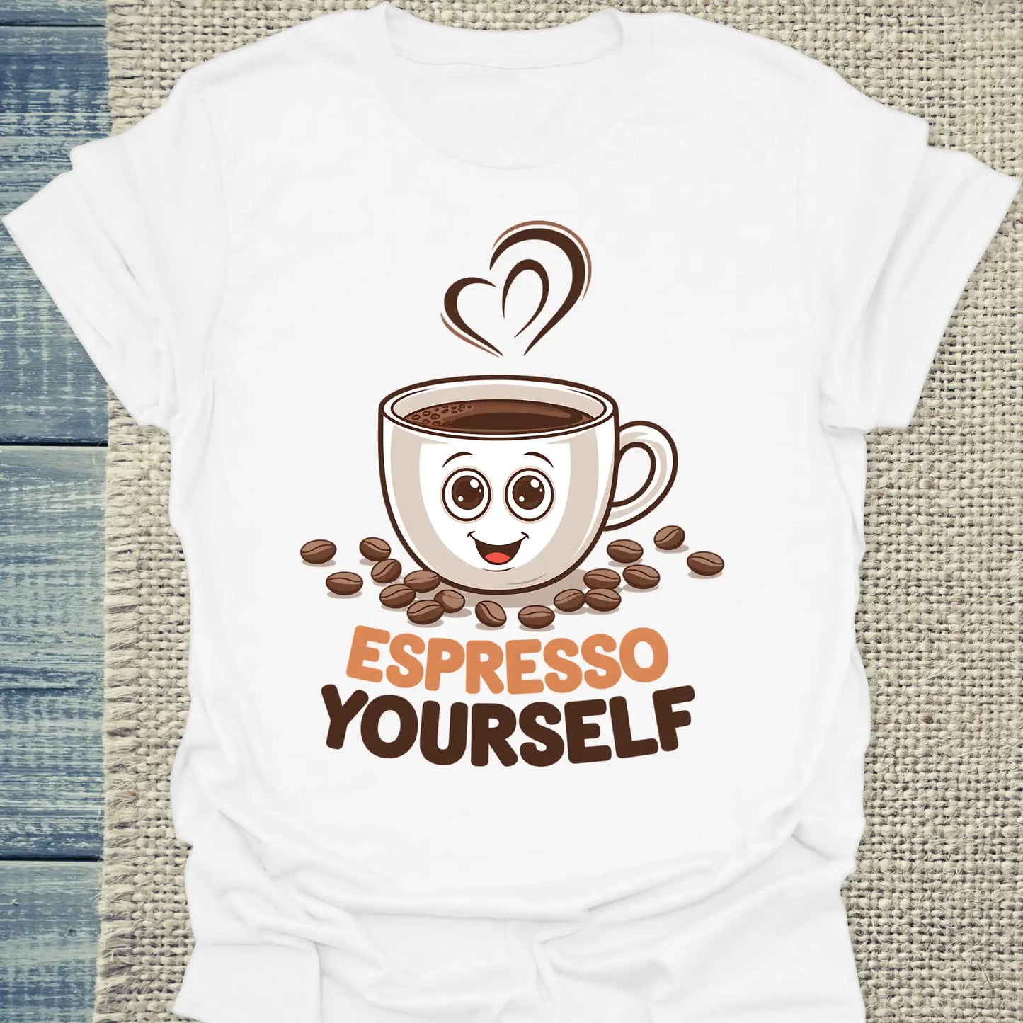 T-Shirt - Espresso Yourselfe - Unisex - Kaffee Weiß