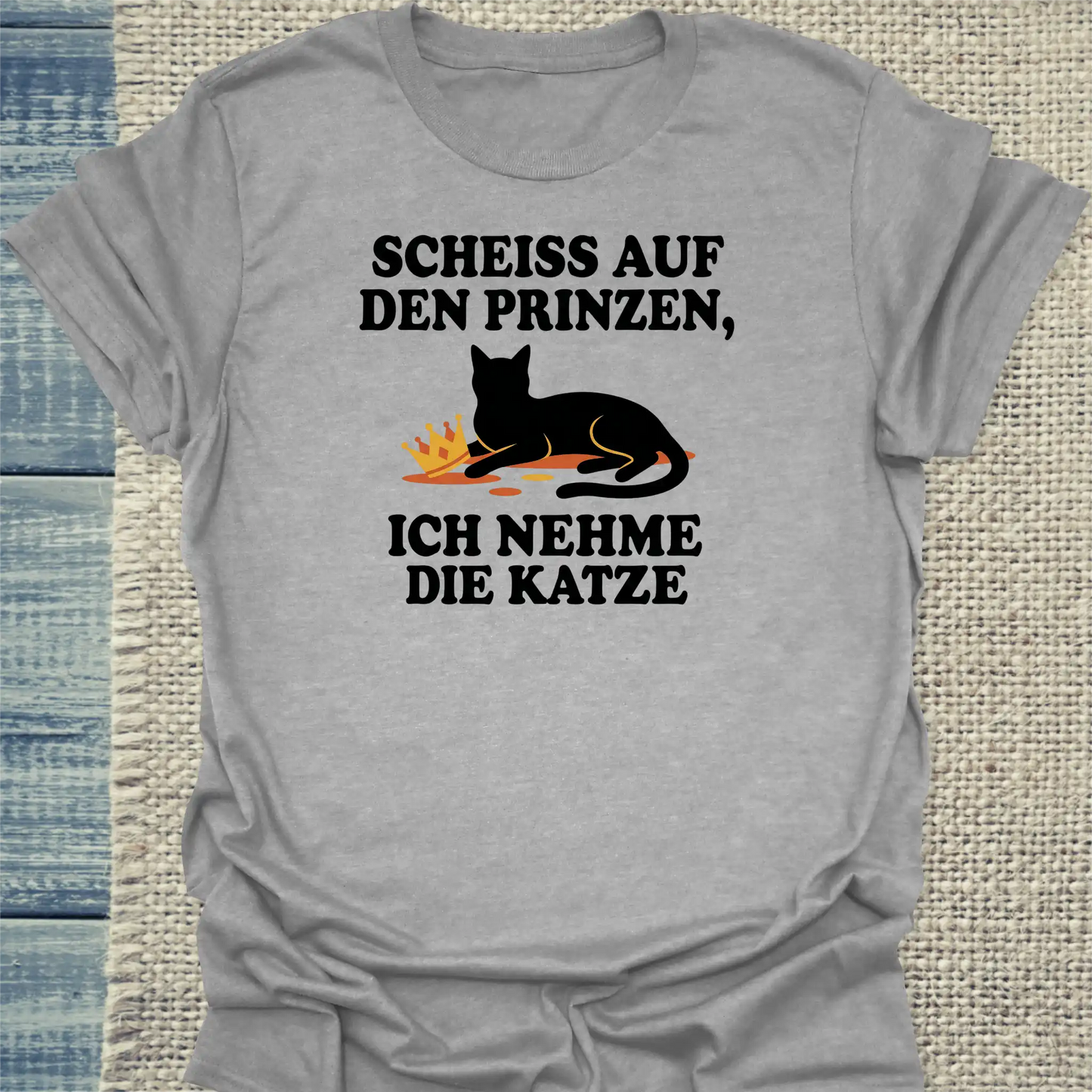 T-Shirt - Ich nehme die Katze - Unisex - Katze Grau