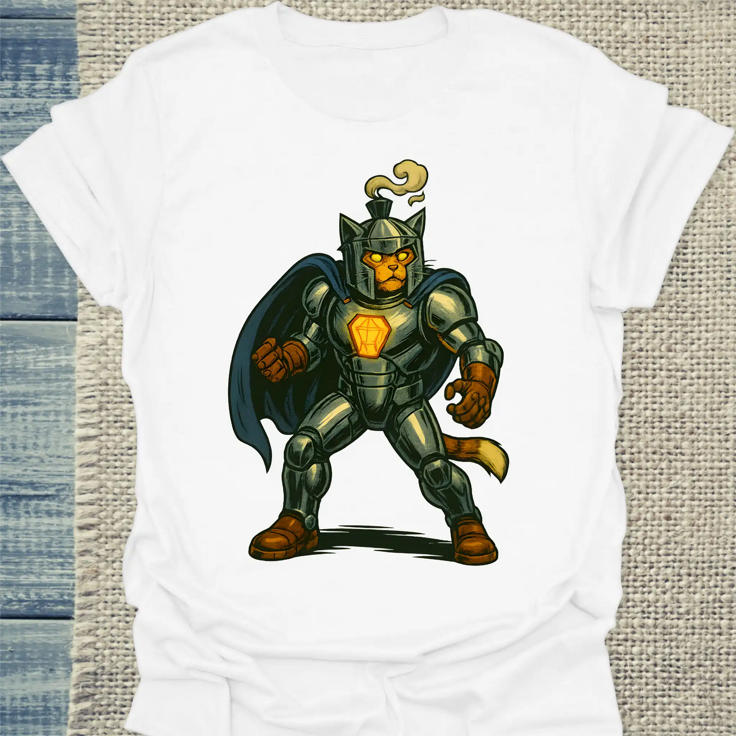 T-Shirt - Iron Purr - Superpfoten - Unisex - Superpfoten Weiß