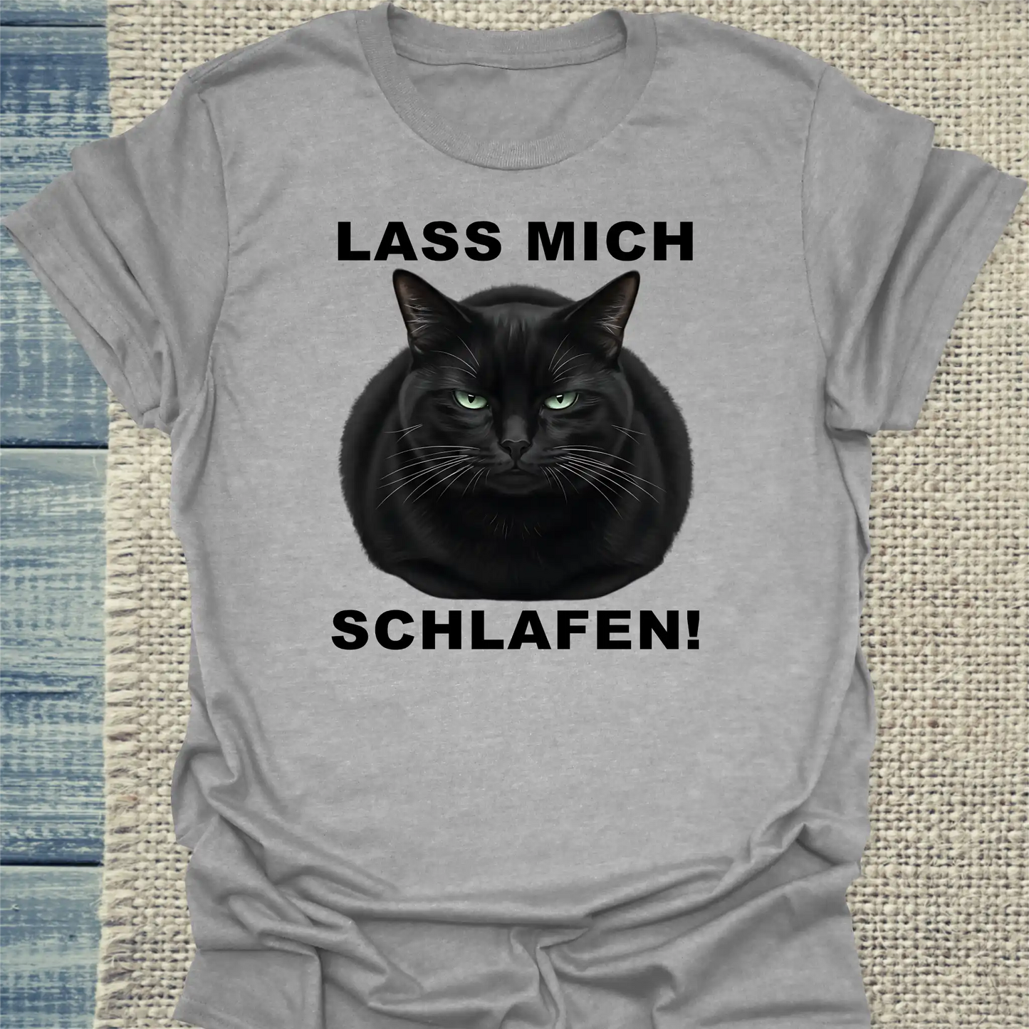 T-Shirt - Lass mich schlafen - Unisex - Katze Grau