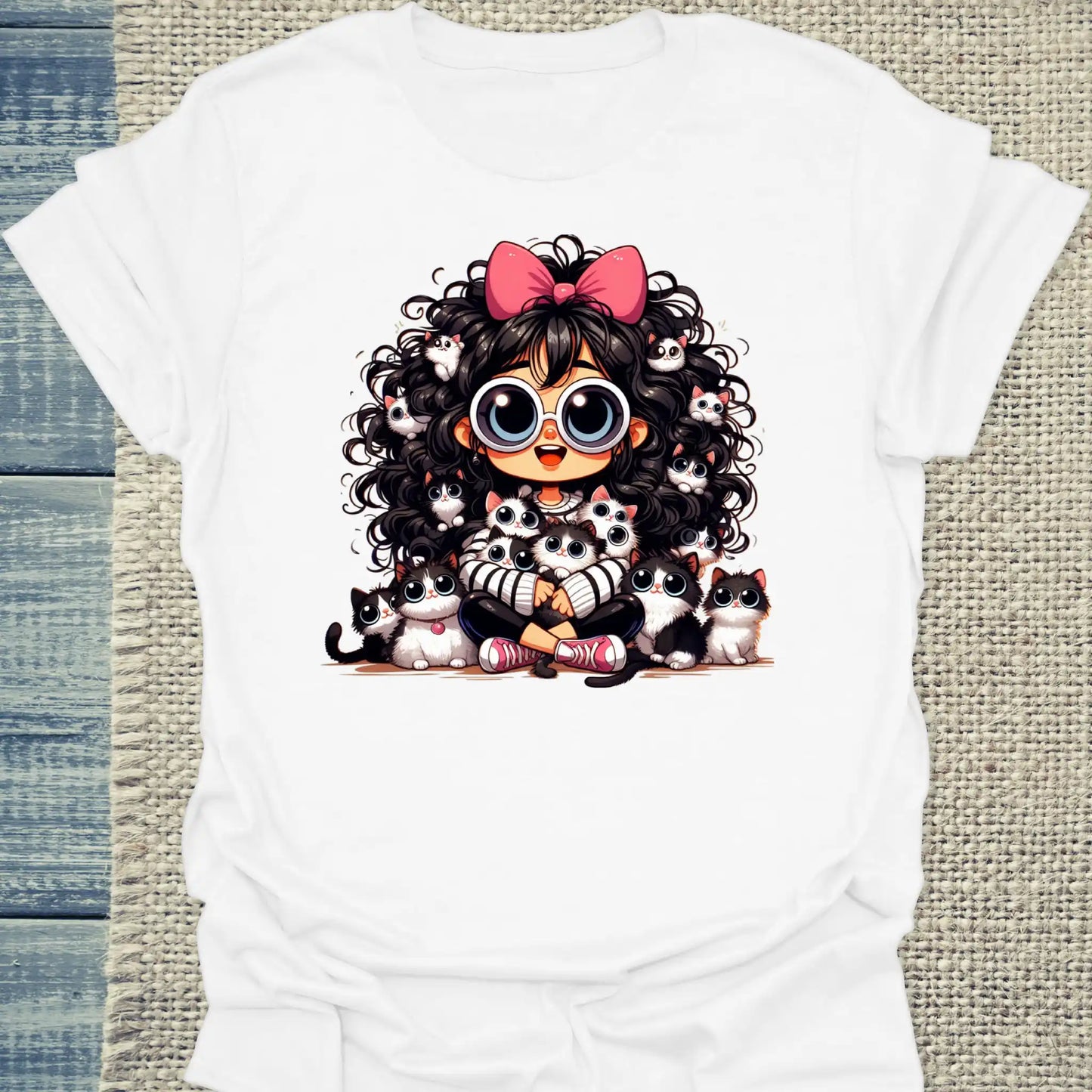 T-Shirt - Meine Katzen - Unisex - Katze, Cat Lady Weiß