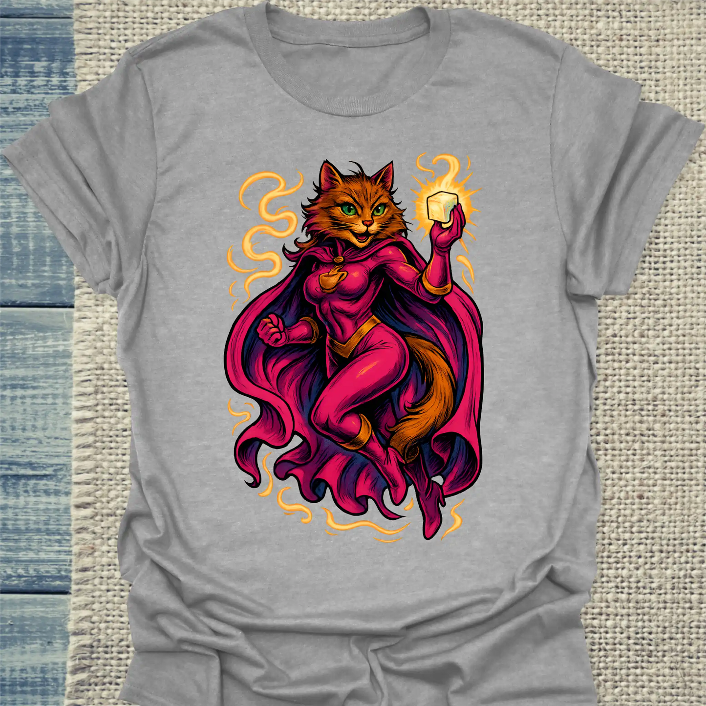 T-Shirt - Miss Sweet - Superpfoten - Unisex - Superpfoten Grau