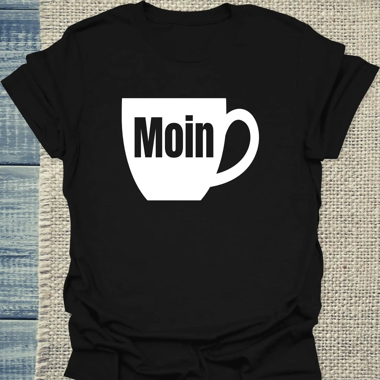 T-Shirt - Moin - Unisex - Kaffee Schwarz