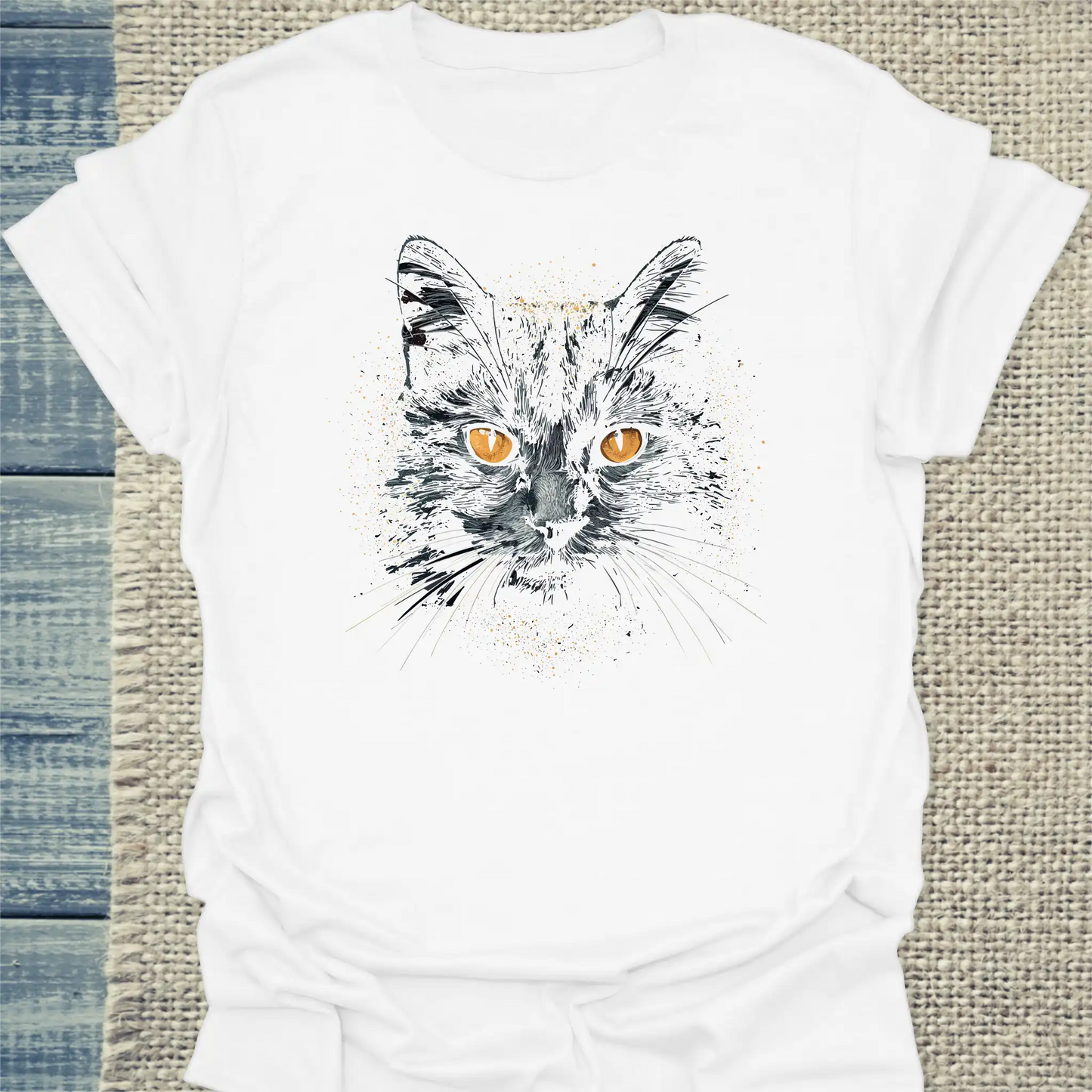 T-Shirt - Mystic Cat - Unisex - Katze Weiß