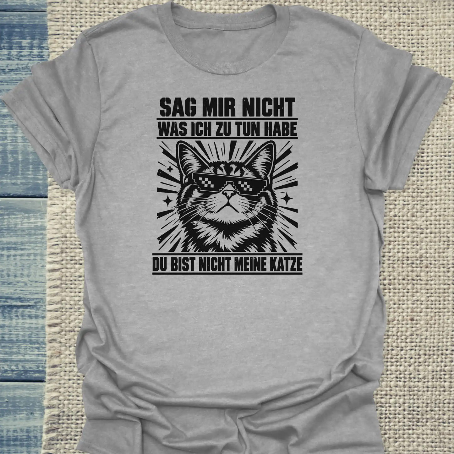 T-Shirt - Nicht meine Katze - Unisex - Katze Grau