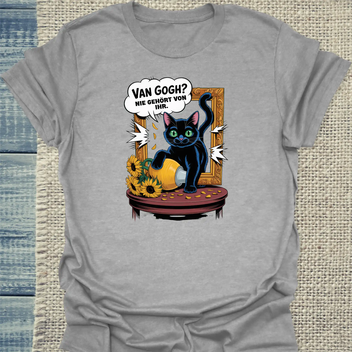 T-Shirt - Nie gehört - Unisex - Katze Grau