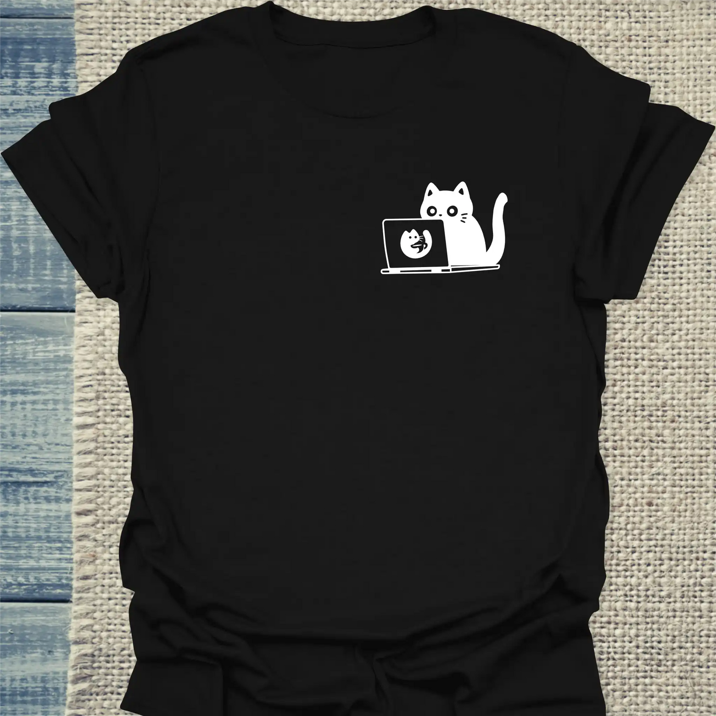 T-Shirt - PC Cat - Unisex - Katze Schwarz